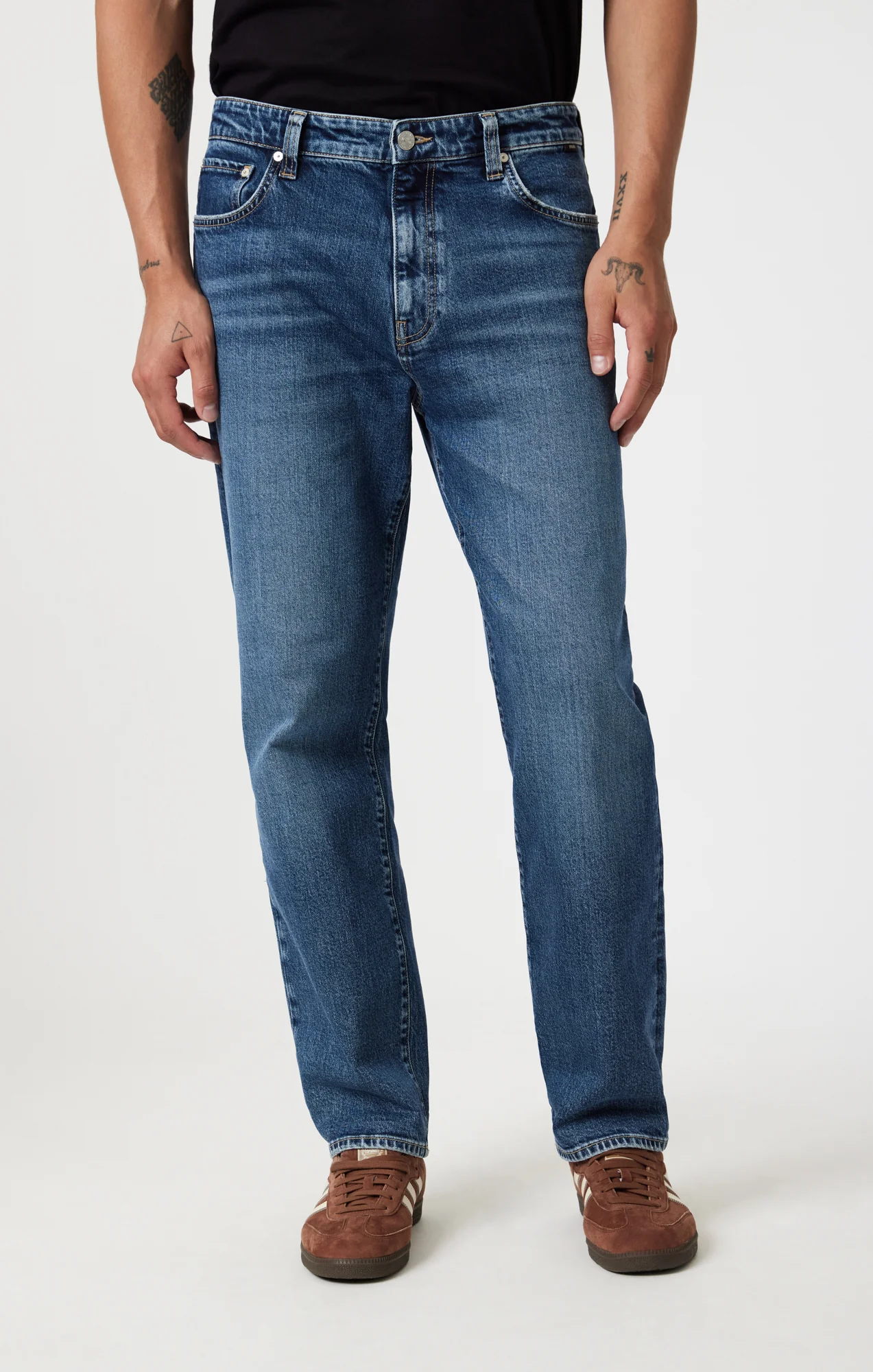 MARCEL LOOSE STRAIGHT LEG IN MID BRUSHED CLASSIC BLUE - Image 2