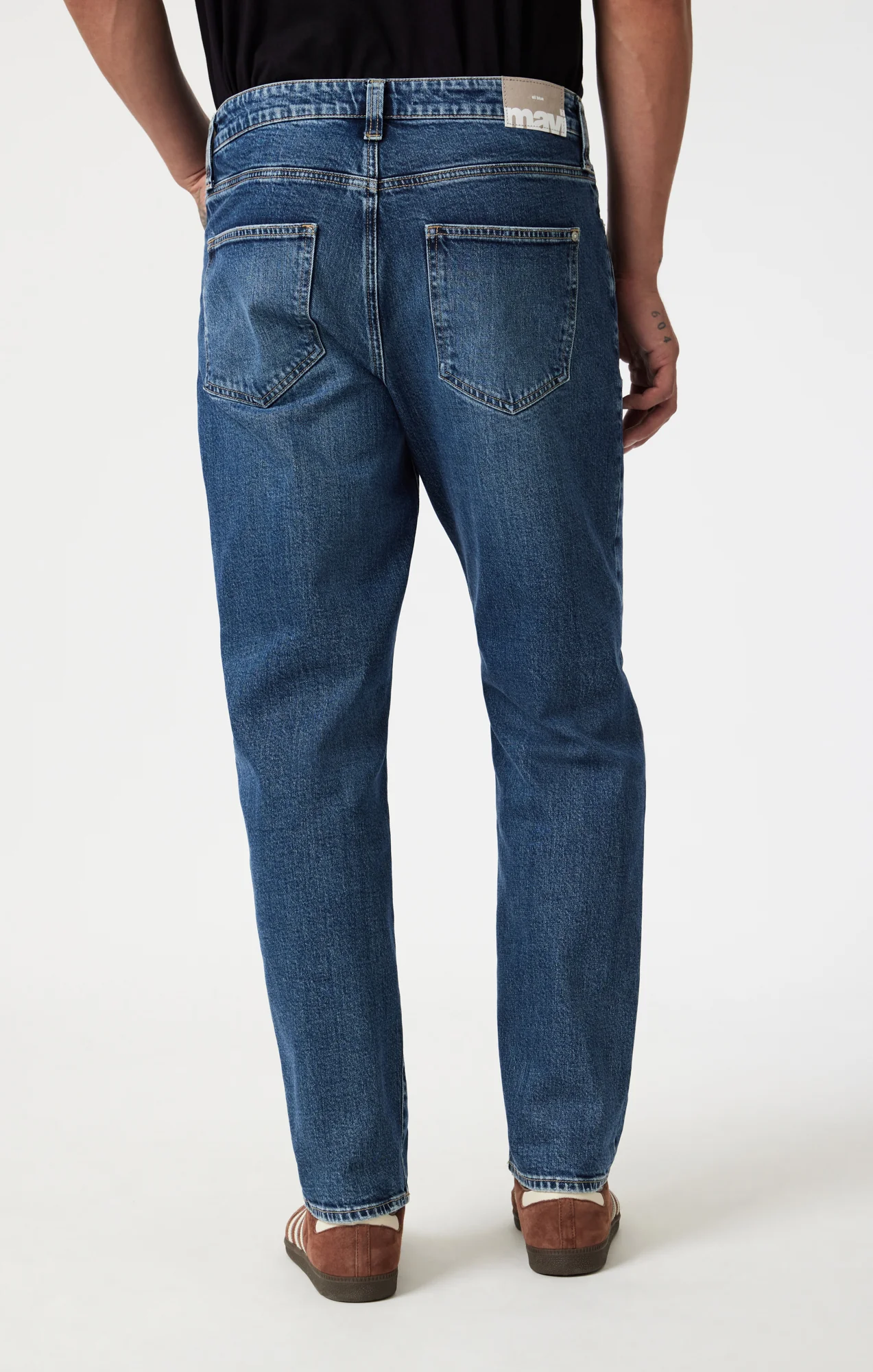MARCEL LOOSE STRAIGHT LEG IN MID BRUSHED CLASSIC BLUE - Image 4