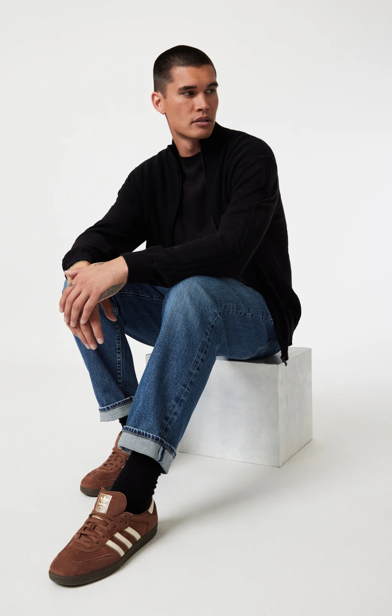 MARCEL LOOSE STRAIGHT LEG IN MID BRUSHED CLASSIC BLUE - Image 6