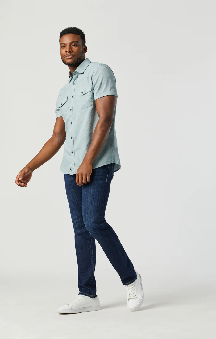 MARCUS SLIM STRAIGHT LEG IN DEEP FEATHER BLUE - Image 3