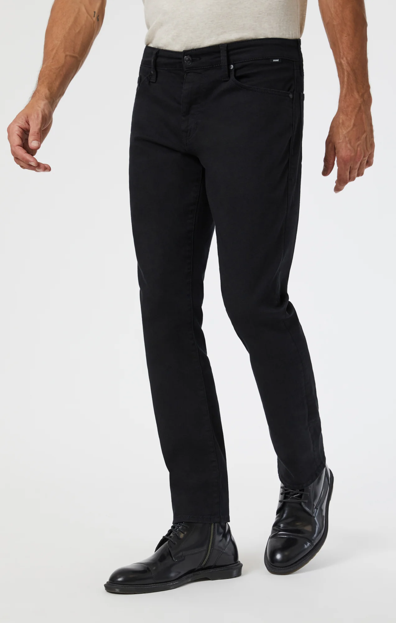 MARCUS SLIM STRAIGHT LEG JEANS IN DOUBLE BLACK SUPERMOVE - Image 4