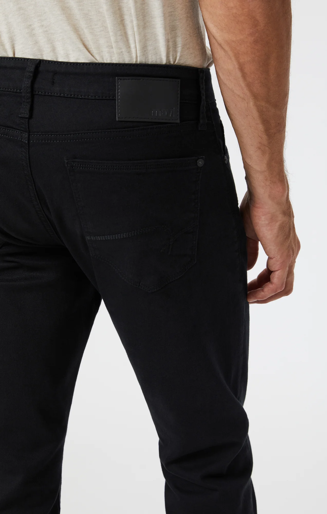 MARCUS SLIM STRAIGHT LEG JEANS IN DOUBLE BLACK SUPERMOVE - Image 6