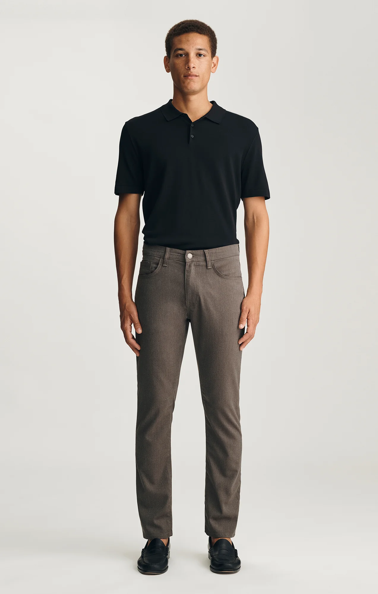 MARCUS SLIM STRAIGHT LEG IN BROWN FEATHER TWEED - Image 3
