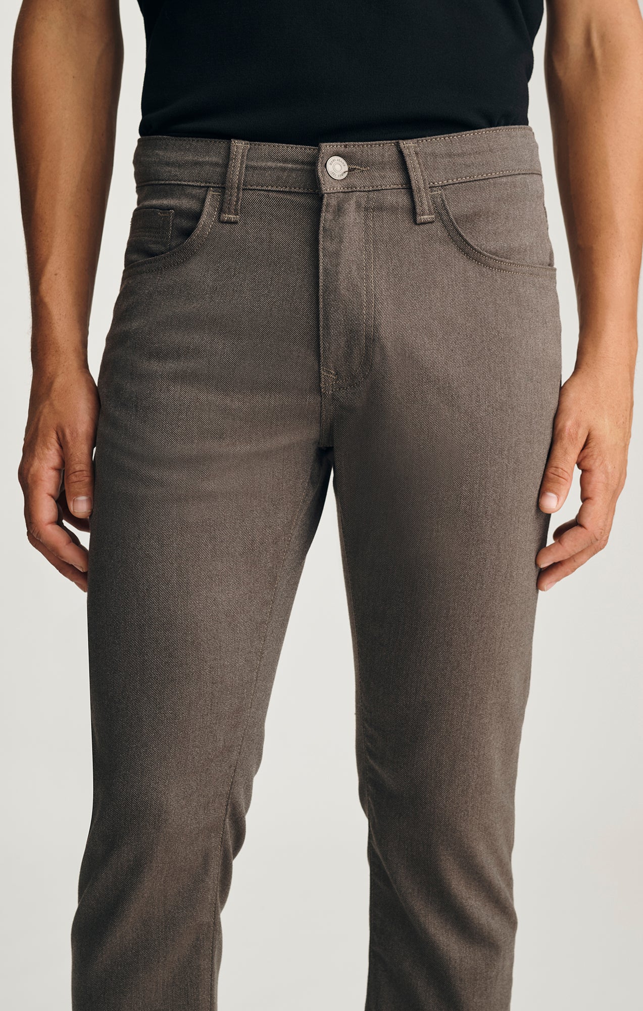 MARCUS SLIM STRAIGHT LEG IN BROWN FEATHER TWEED - Image 4