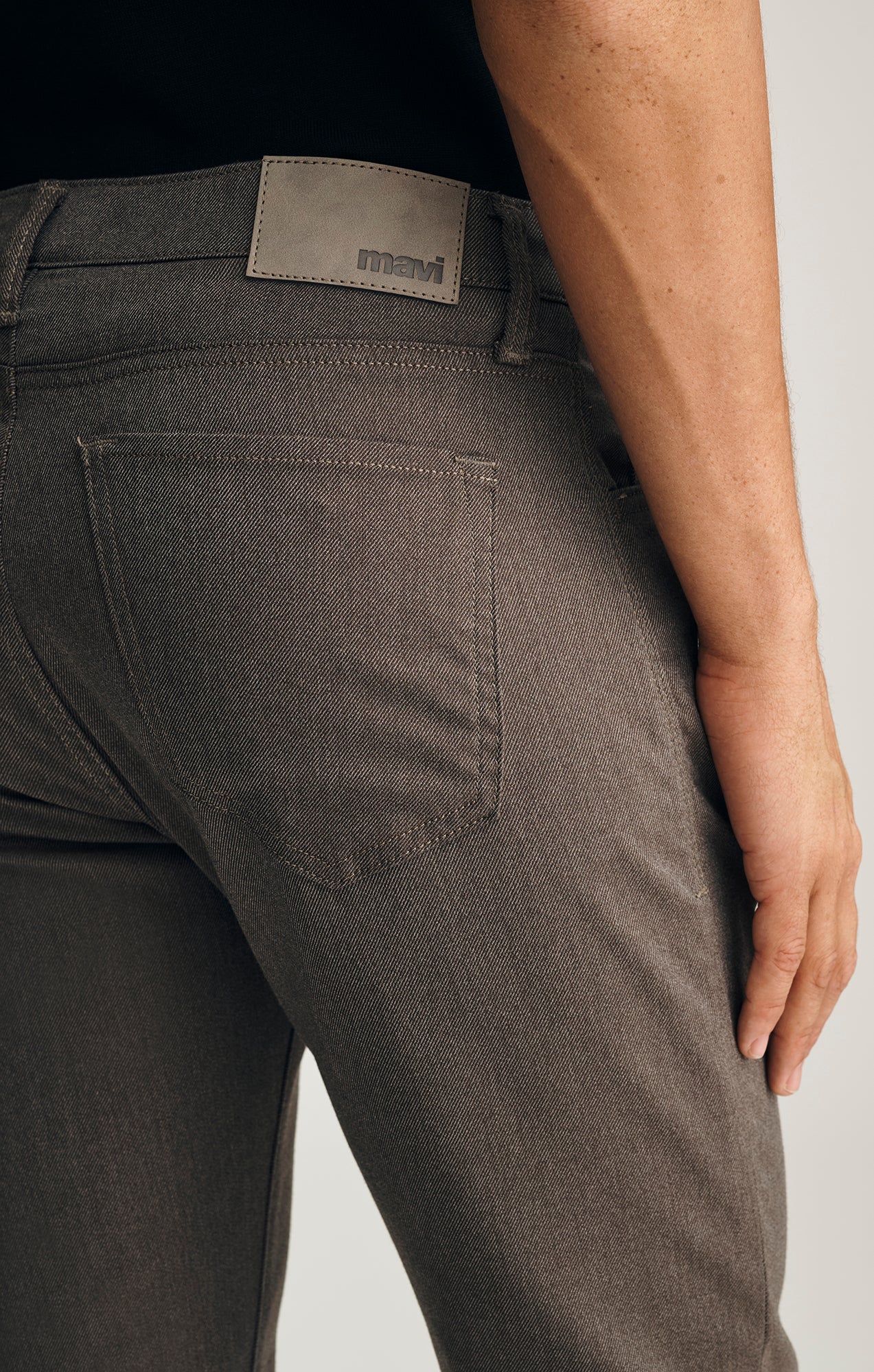 MARCUS SLIM STRAIGHT LEG IN BROWN FEATHER TWEED - Image 5