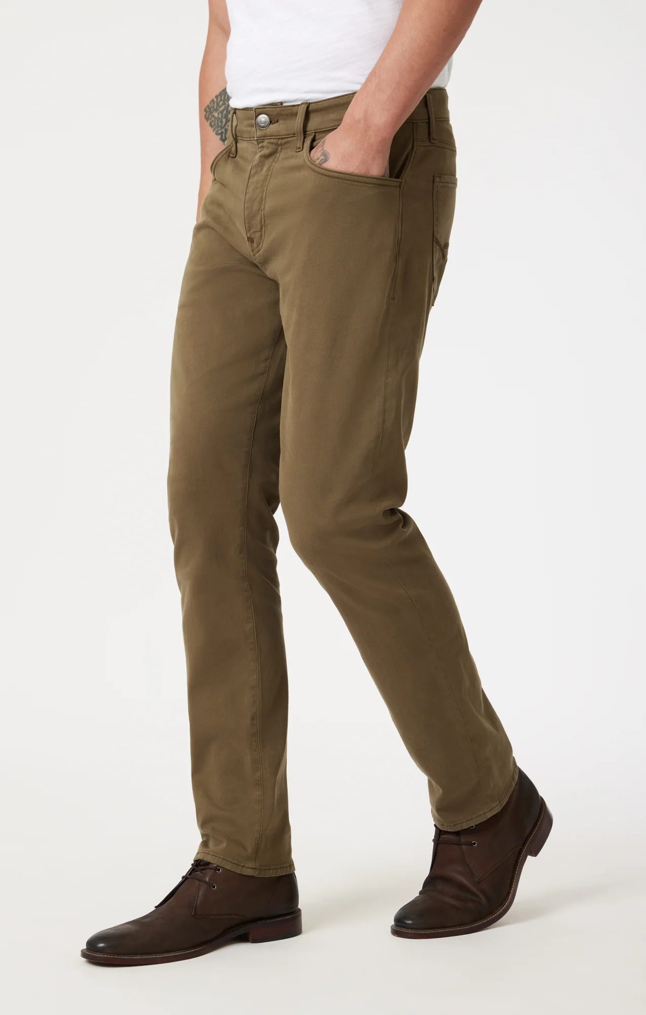 MARCUS SLIM STRAIGHT LEG IN JUNIPER CASUAL TWILL - Image 4