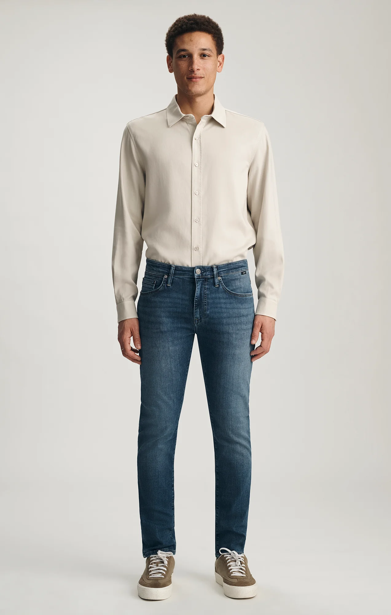 MARCUS SLIM STRAIGHT LEG IN MID USED BRUSHED ORGANIC VINTAGE - Image 4
