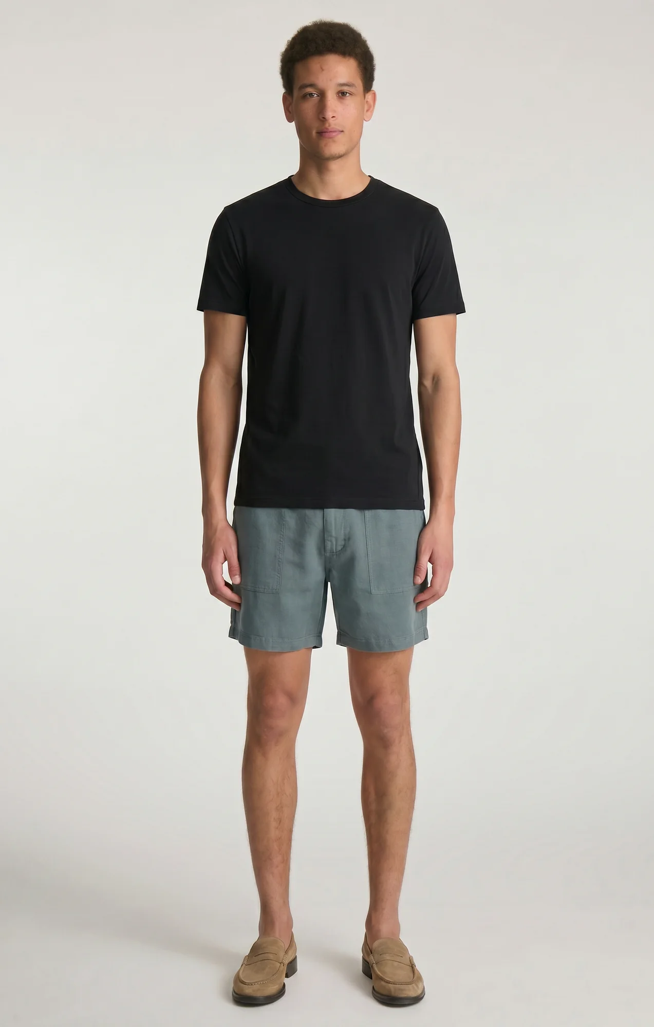 DAXON SHORTS IN TEAL LINEN - Image 3