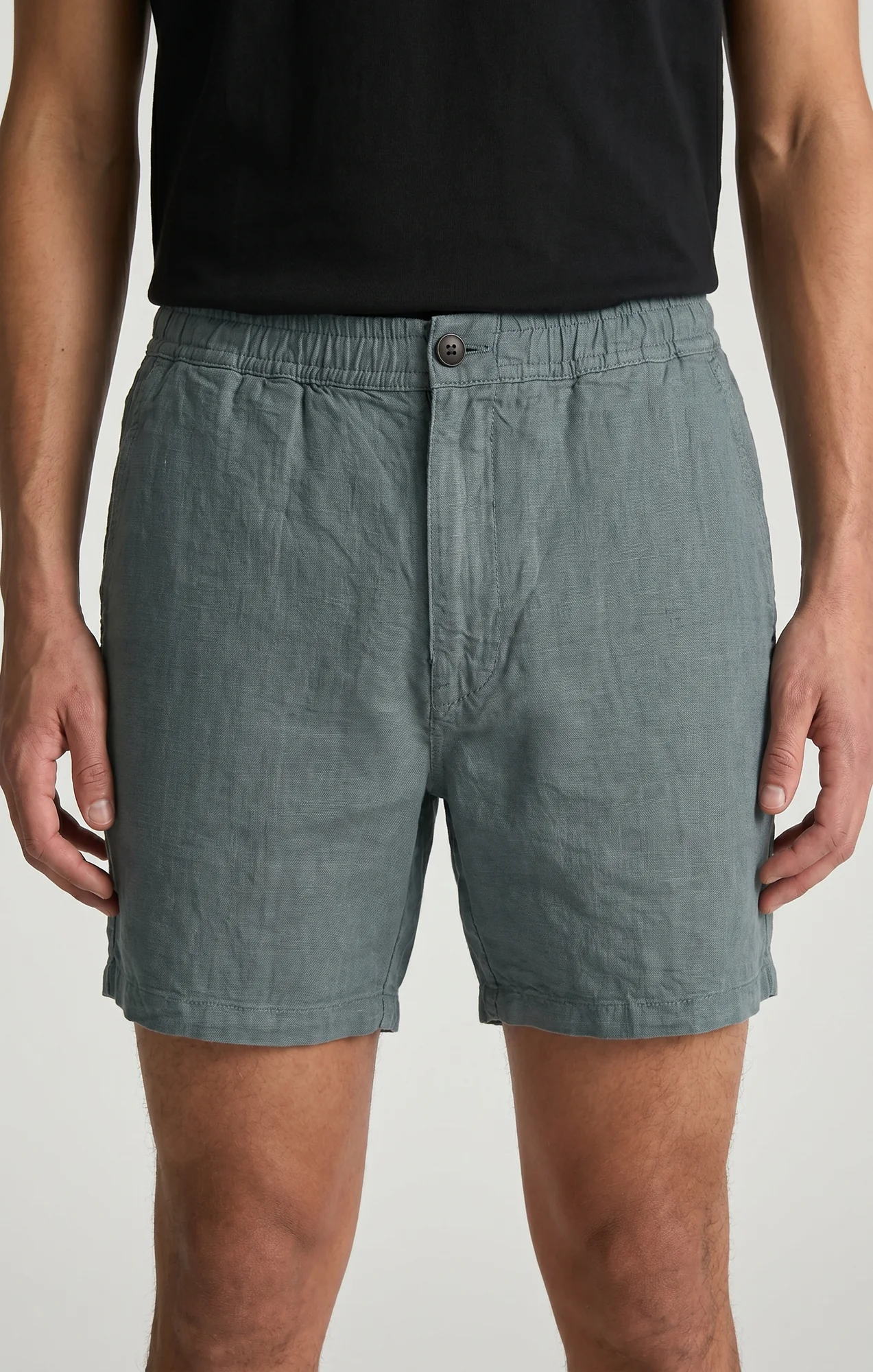 DAXON SHORTS IN TEAL LINEN - Image 5