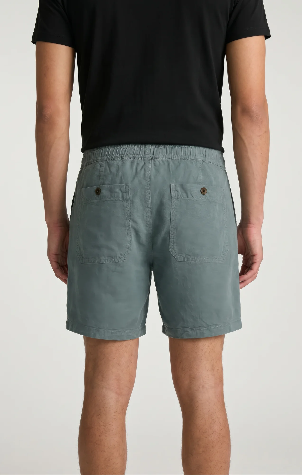 DAXON SHORTS IN TEAL LINEN - Image 6
