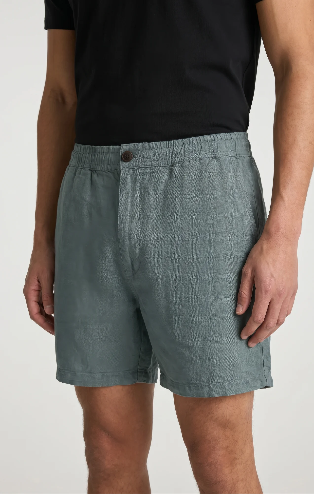 DAXON SHORTS IN TEAL LINEN - Image 7