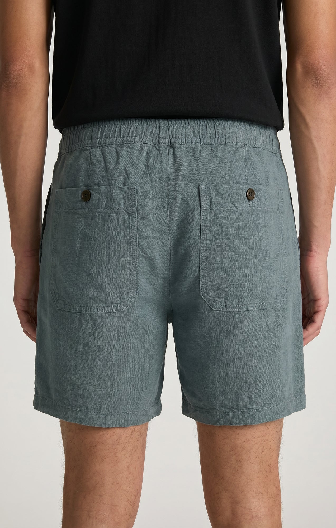 DAXON SHORTS IN TEAL LINEN - Image 8