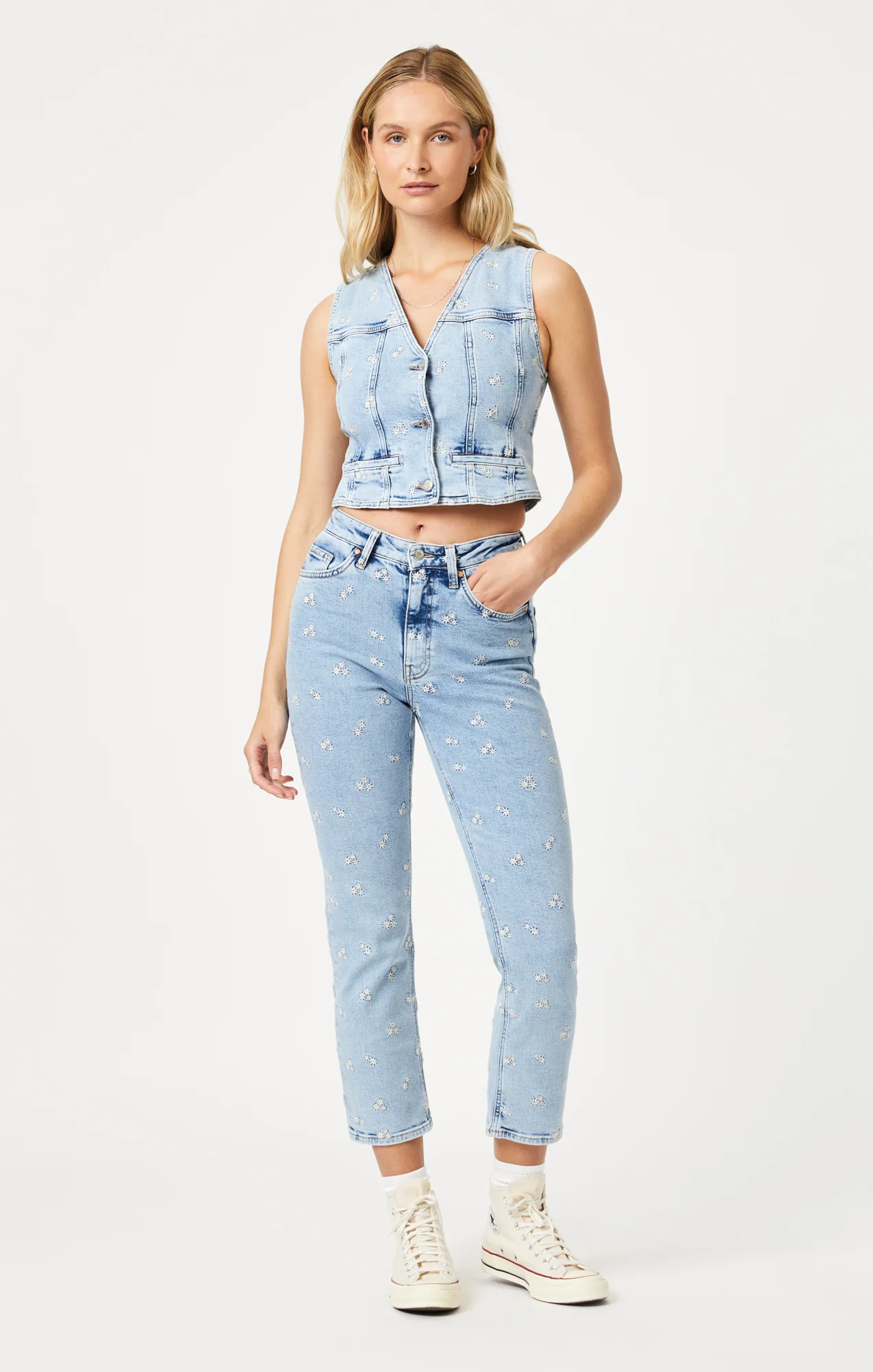 MERLIN VEST IN LIGHT BLUE BLOOM - Image 6