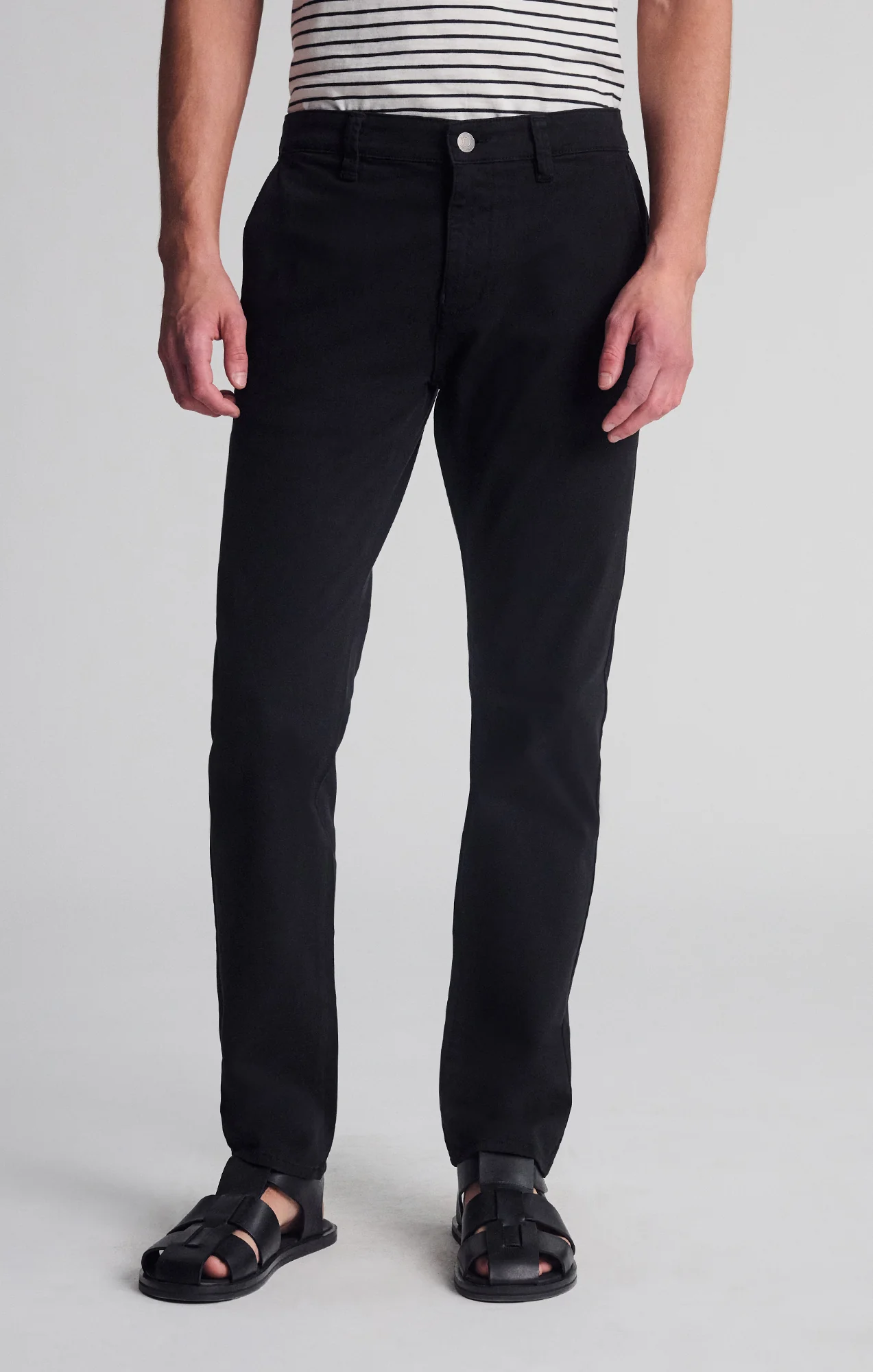 MILTON SLIM STRAIGHT CHINO IN BLACK CASUAL TWILL - Image 4