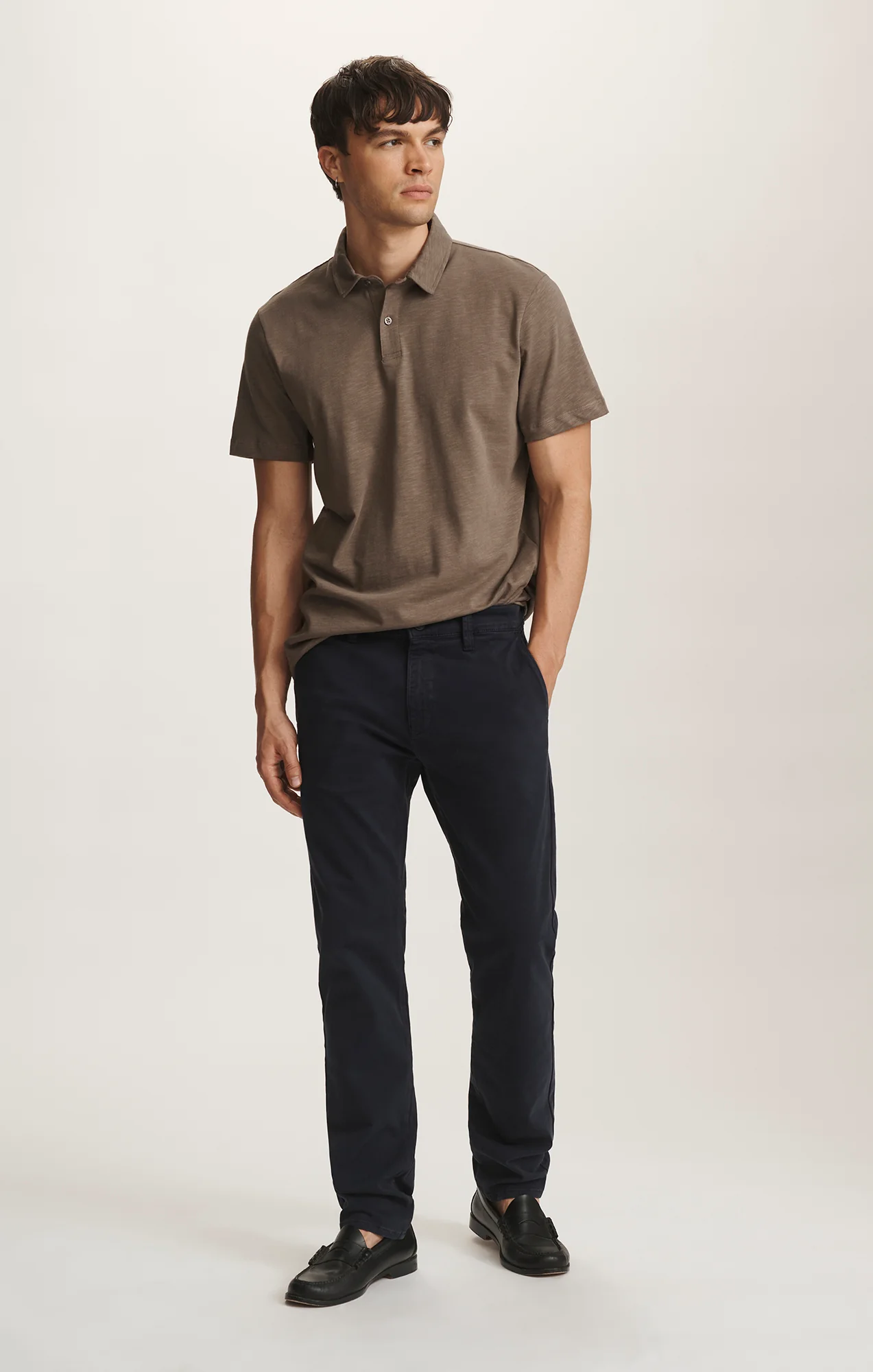MILTON SLIM STRAIGHT CHINO IN DARK NAVY CASUAL TWILL - Image 4