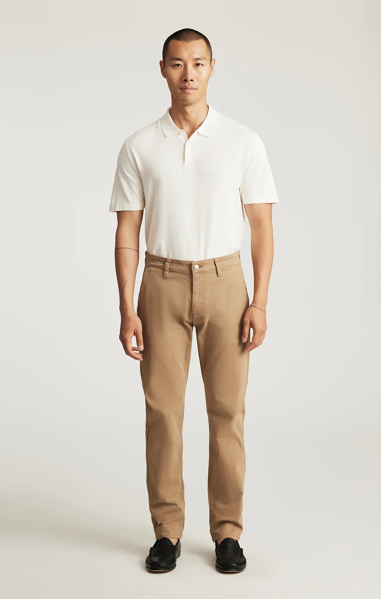 MILTON SLIM STRAIGHT CHINO IN KHAKI CASUAL TWILL - Image 3