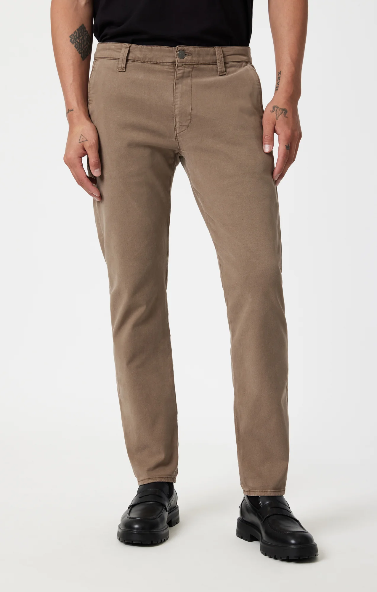 MILTON SLIM STRAIGHT CHINO IN TIMBER LUXE TWILL - Image 3