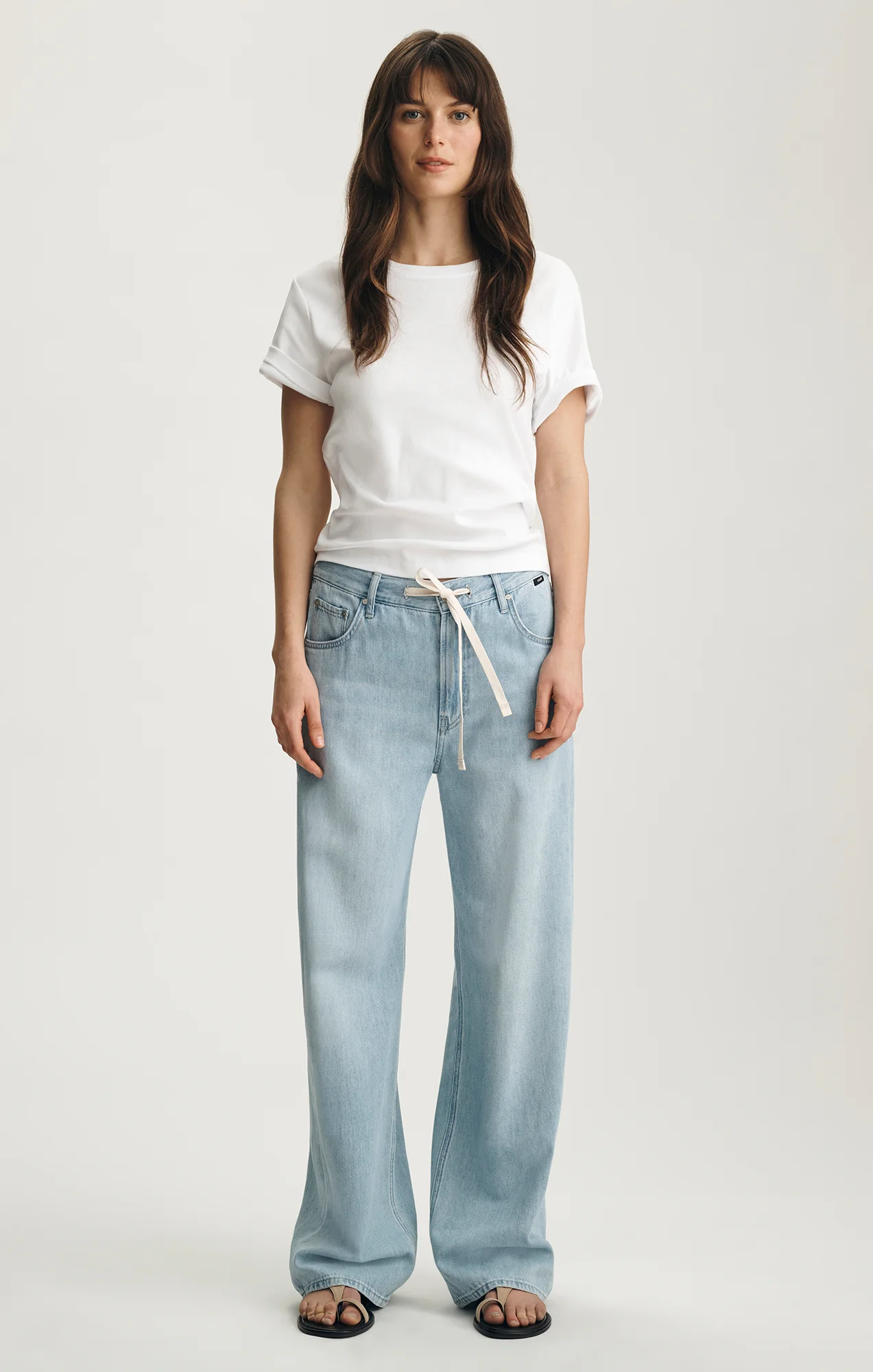 NELLA WIDE LEG IN BLEACHED  WELL BLUE - Image 4