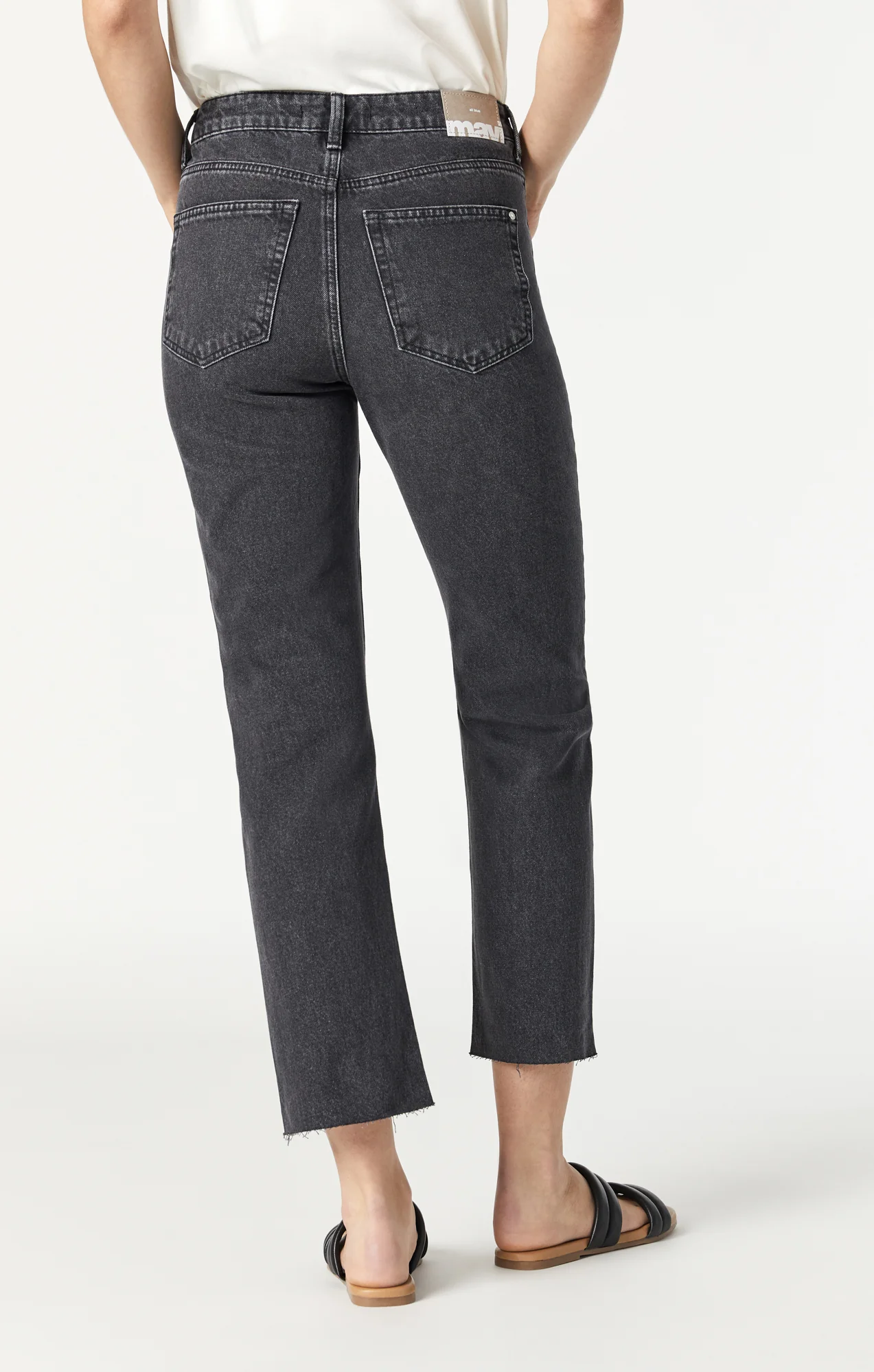 NEW YORK STRAIGHT LEG IN SMOKE RIPPED DENIM - Image 5