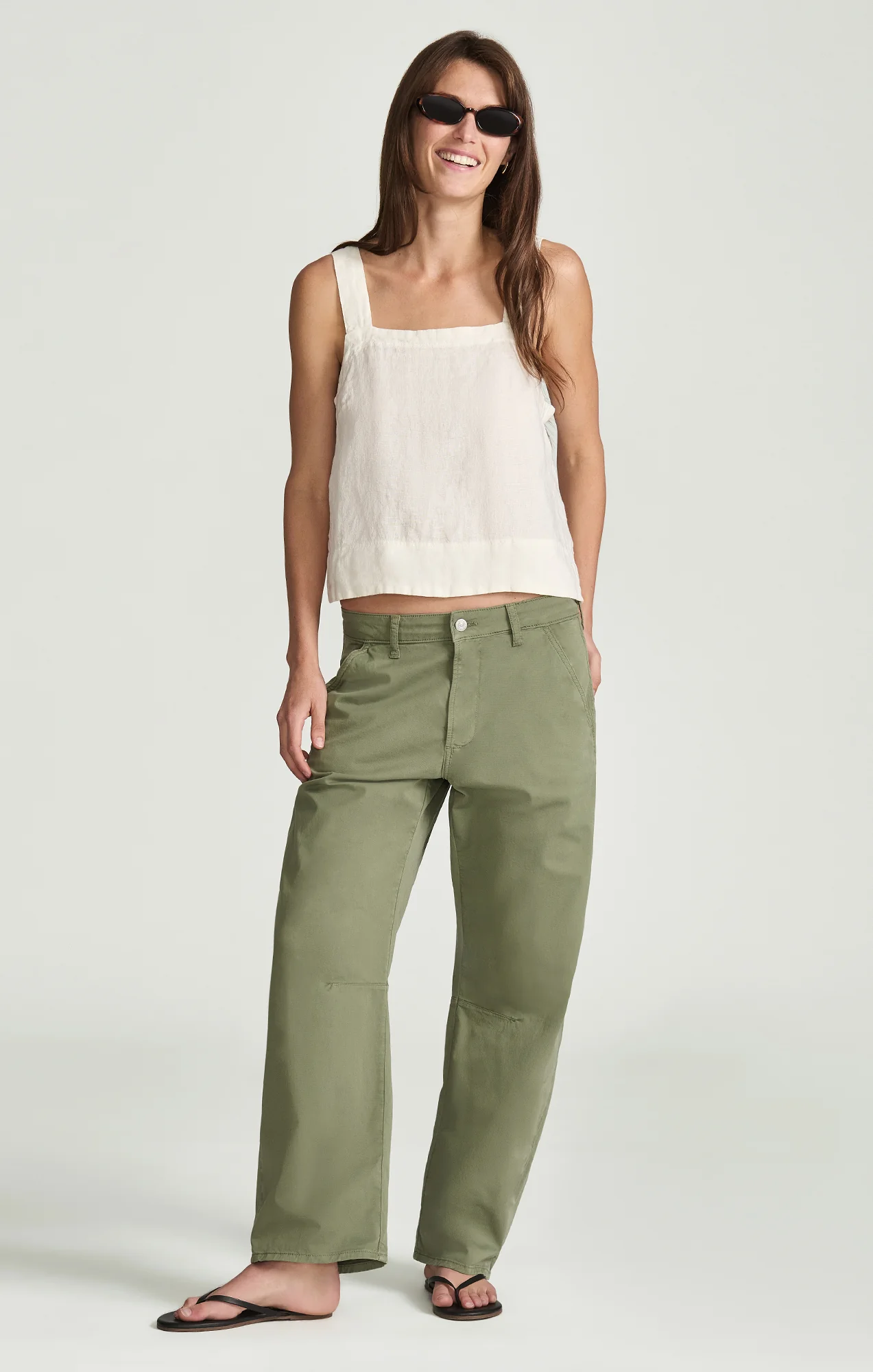 NICA BARREL CHINO IN SEA SPREY SUMMER TWILL