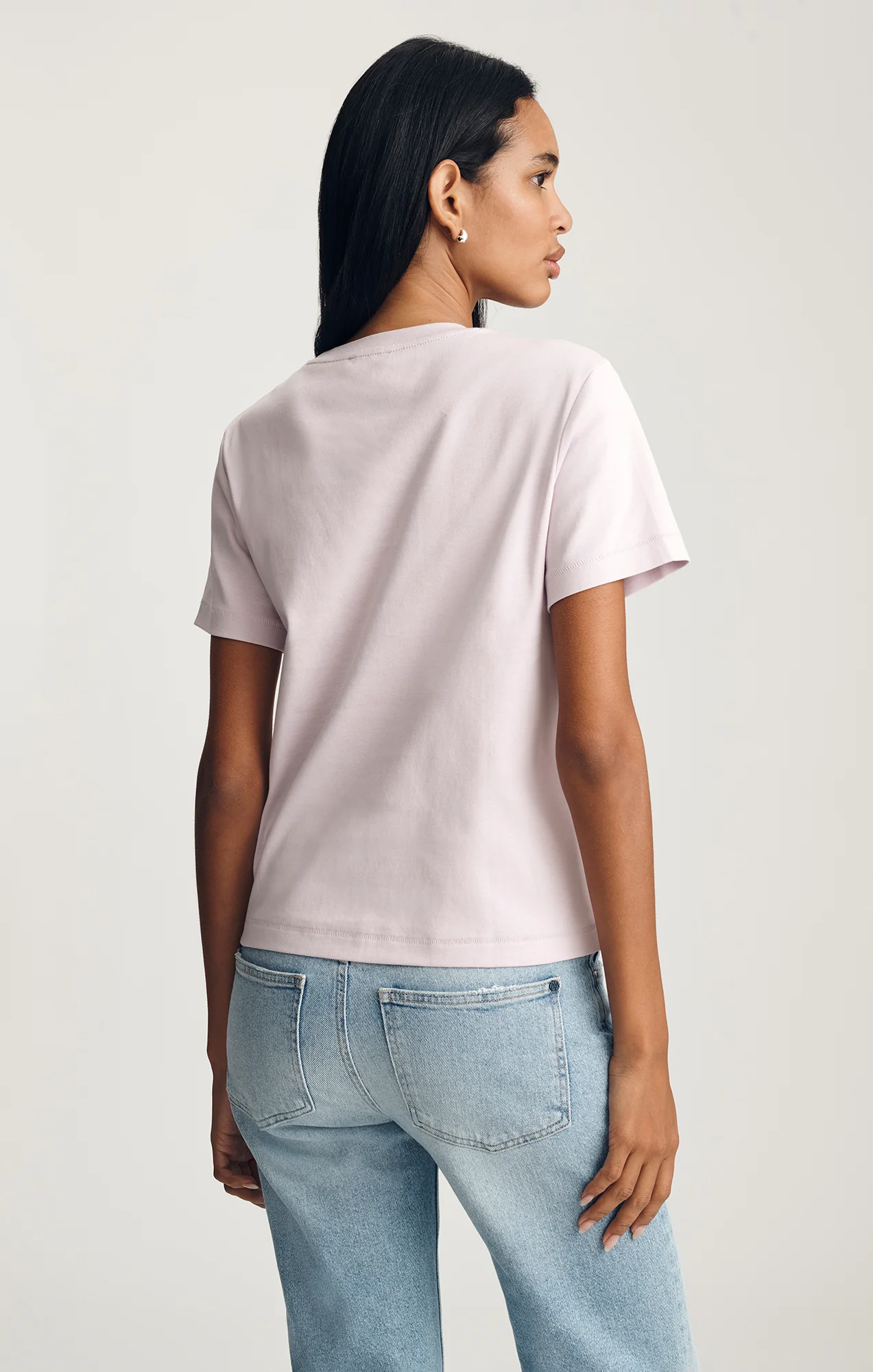 NINA CREW NECK T-SHIRT IN ORCHID HUSH - Image 2