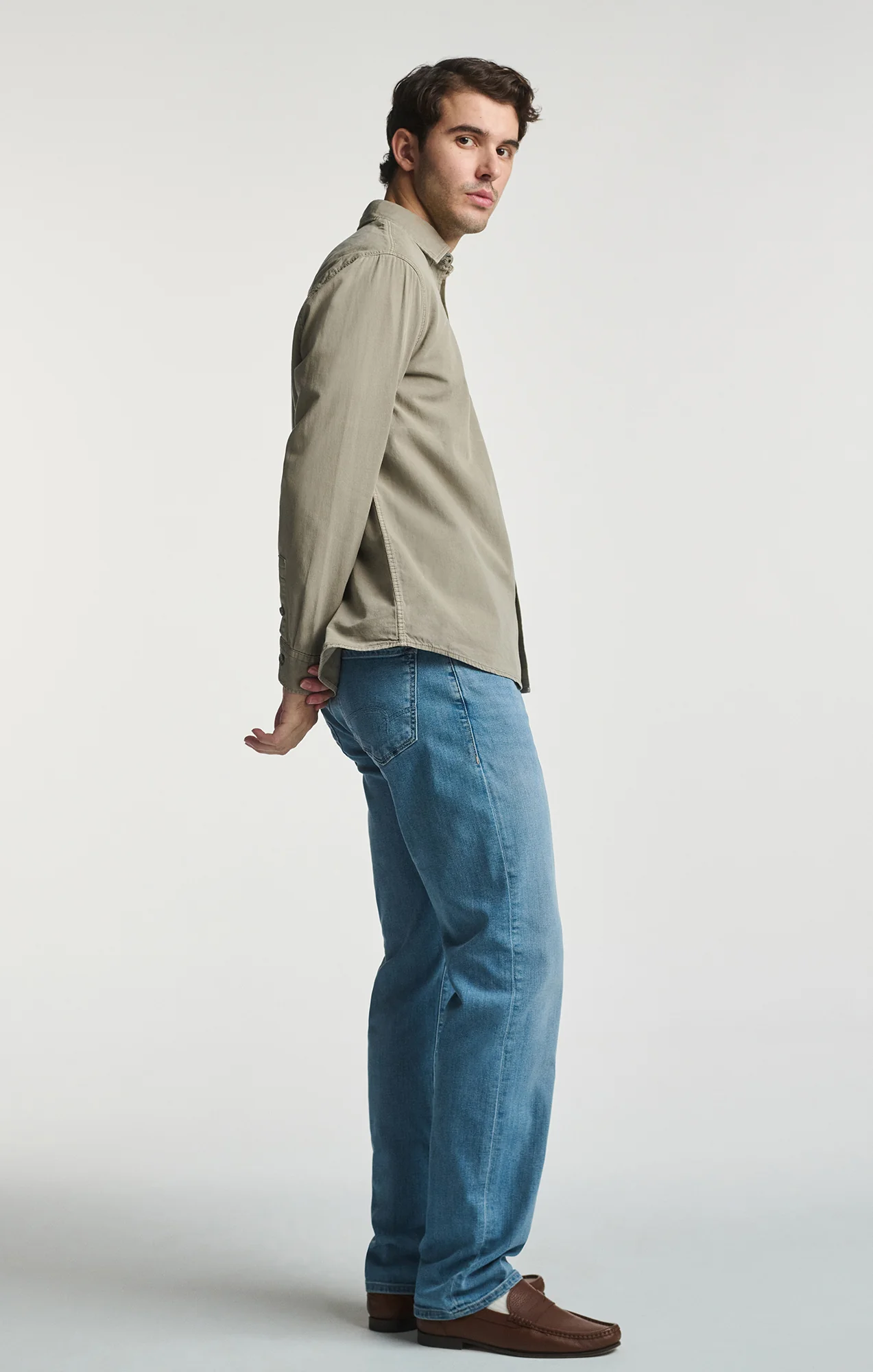 ONE POCKET BUTTON-UP SHIRT IN ROASTED CASHEW - Image 11