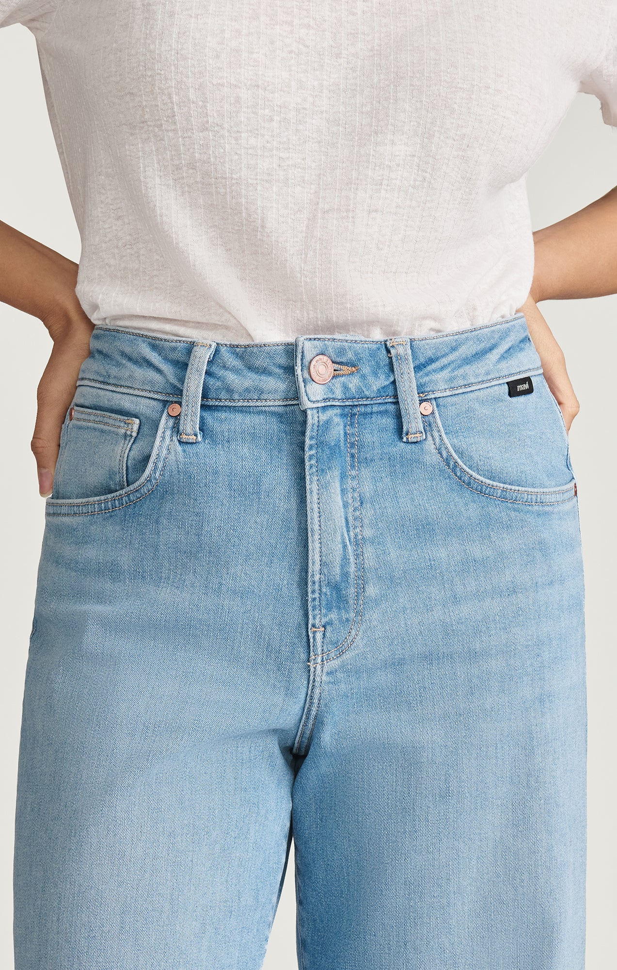 PALOMA CROPPED WIDE LEG IN LIGHT BRUSHED FLEX BLUE - Image 5
