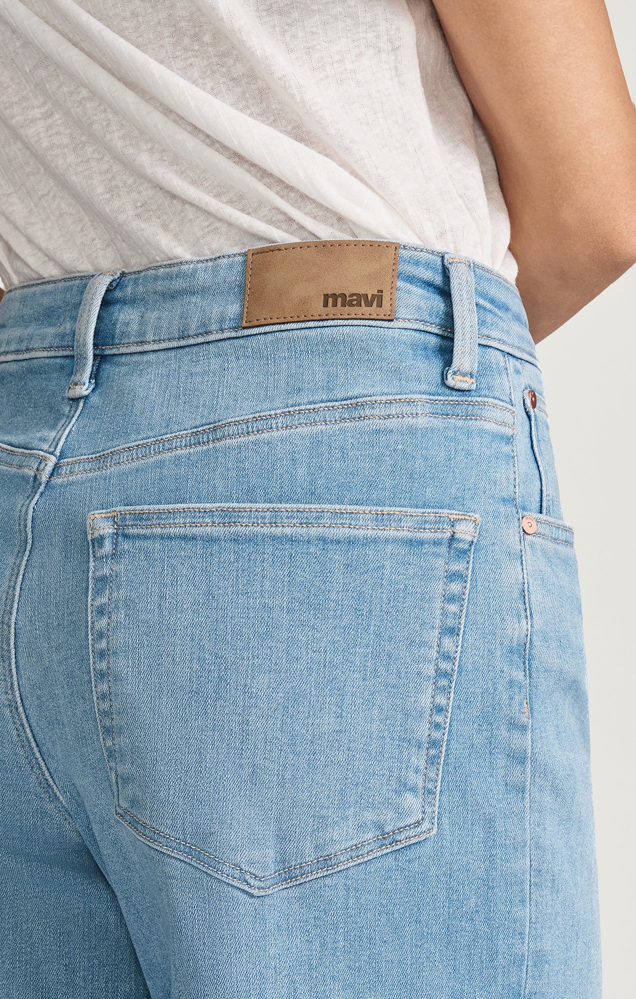 PALOMA CROPPED WIDE LEG IN LIGHT BRUSHED FLEX BLUE - Image 6