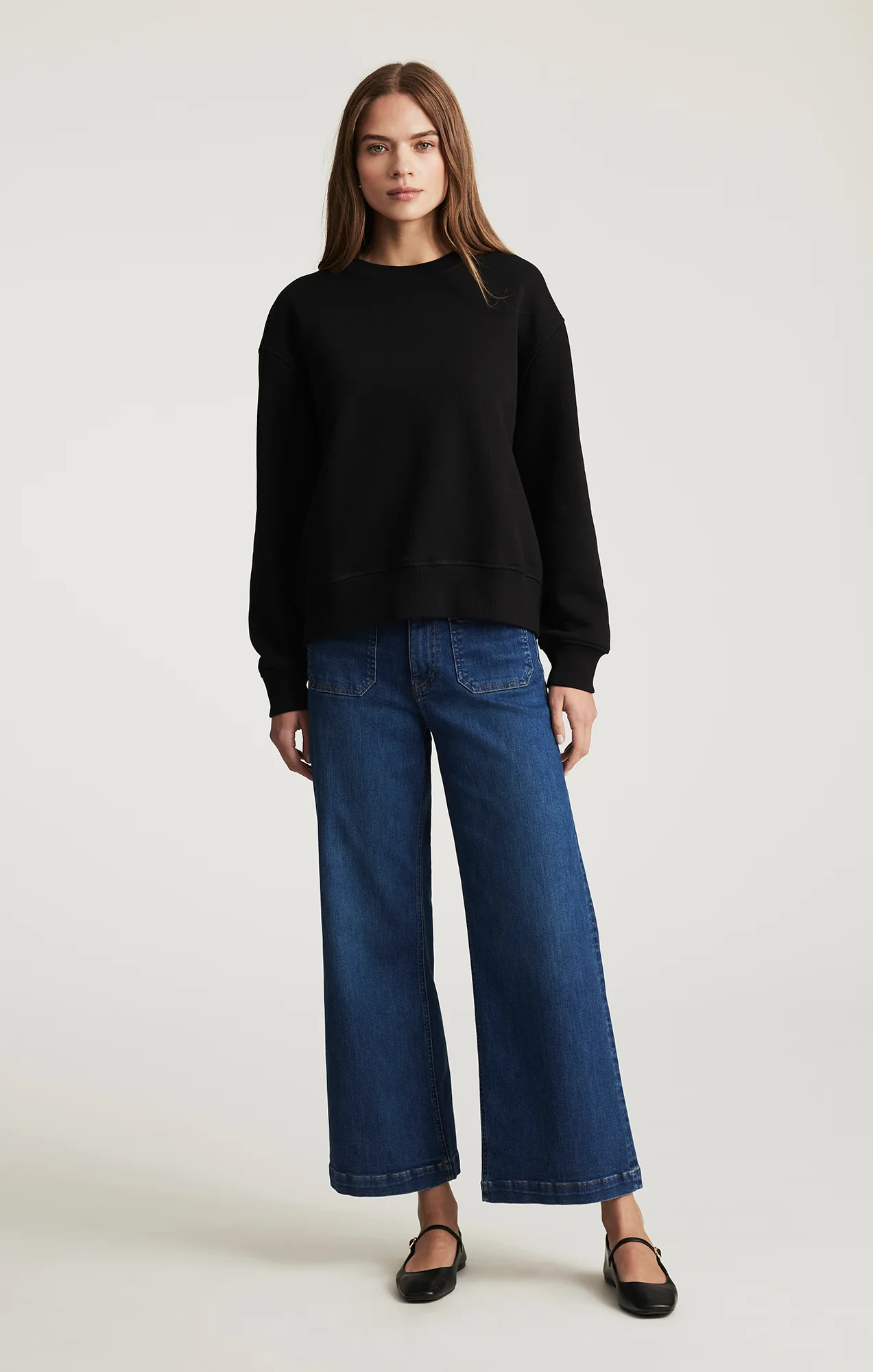 PALOMA MARINE WIDE LEG IN MID SHADED FLEX BLUE