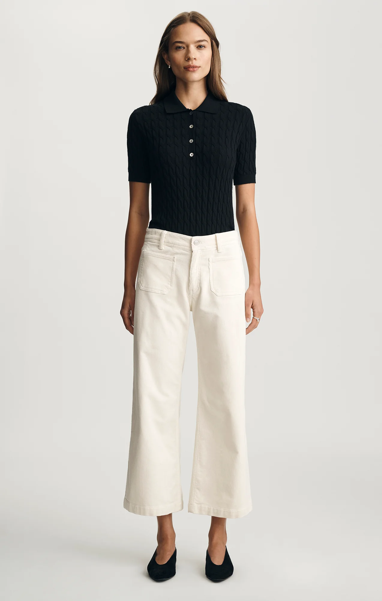 PALOMA MARINE WIDE LEG IN WHITE CORD - Image 3