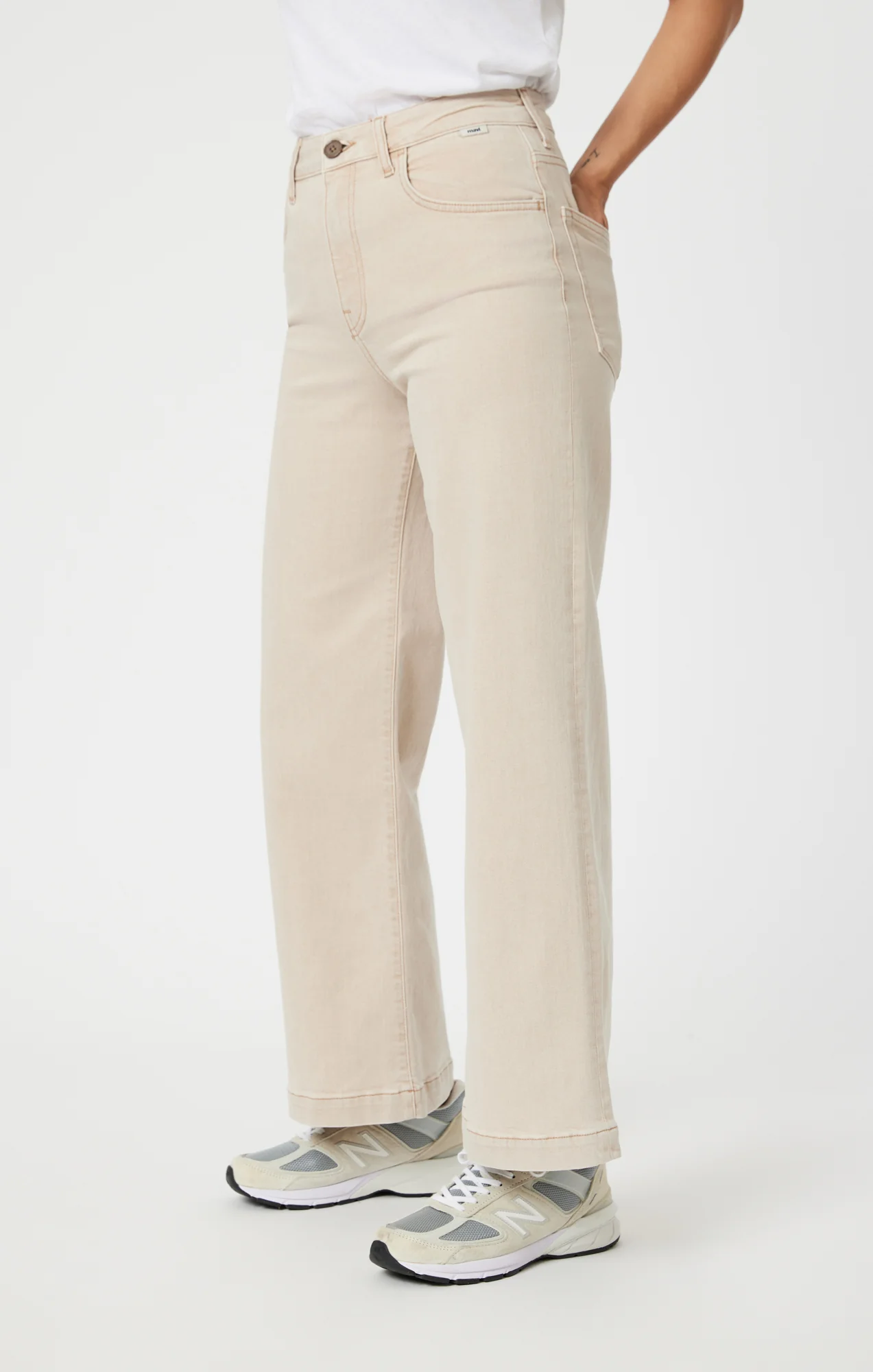 PALOMA WIDE LEG IN BEIGE NATURAL DYE - Image 4