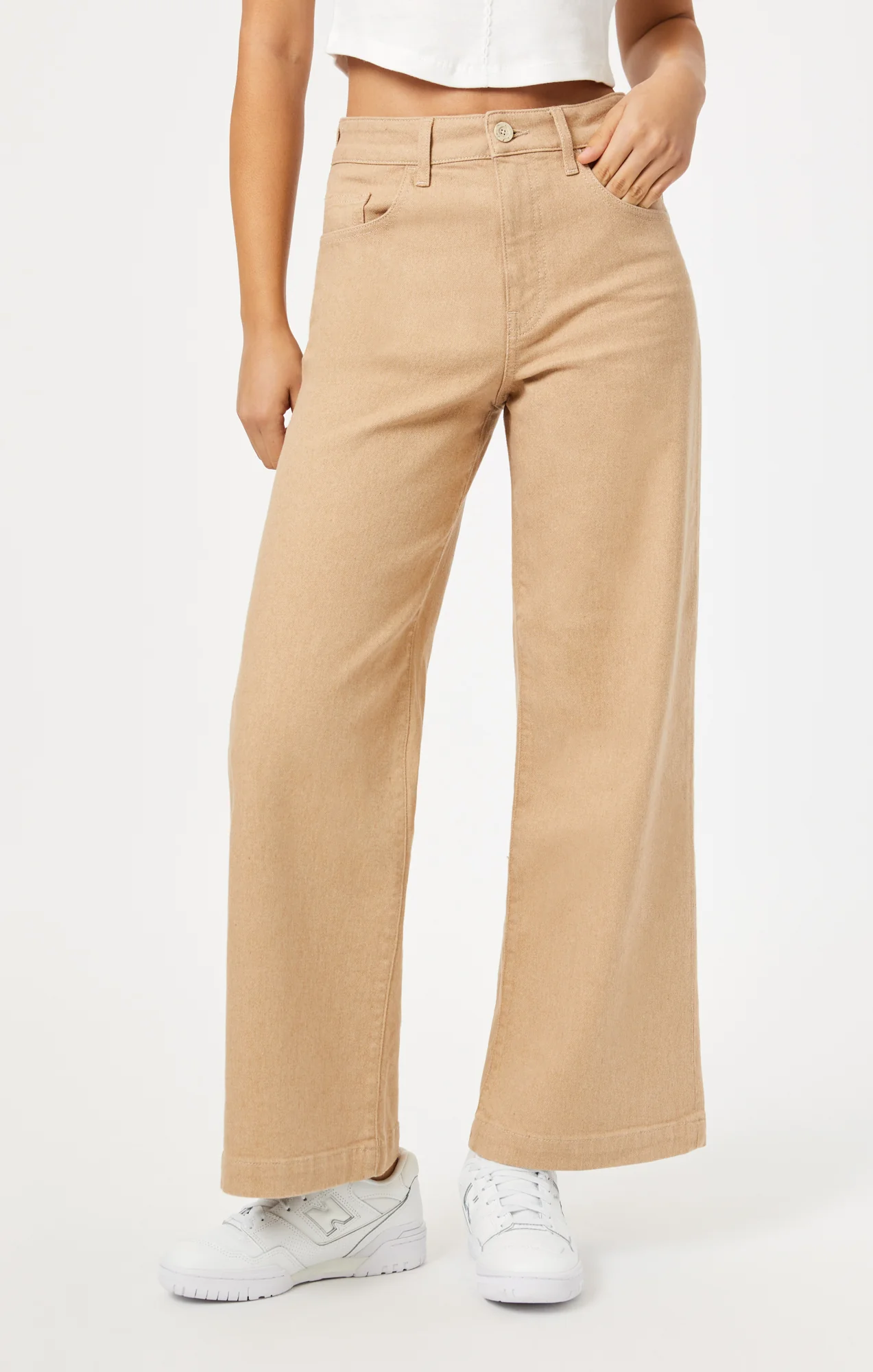 PALOMA WIDE LEG IN NATURAL SAND DENIM - Image 3