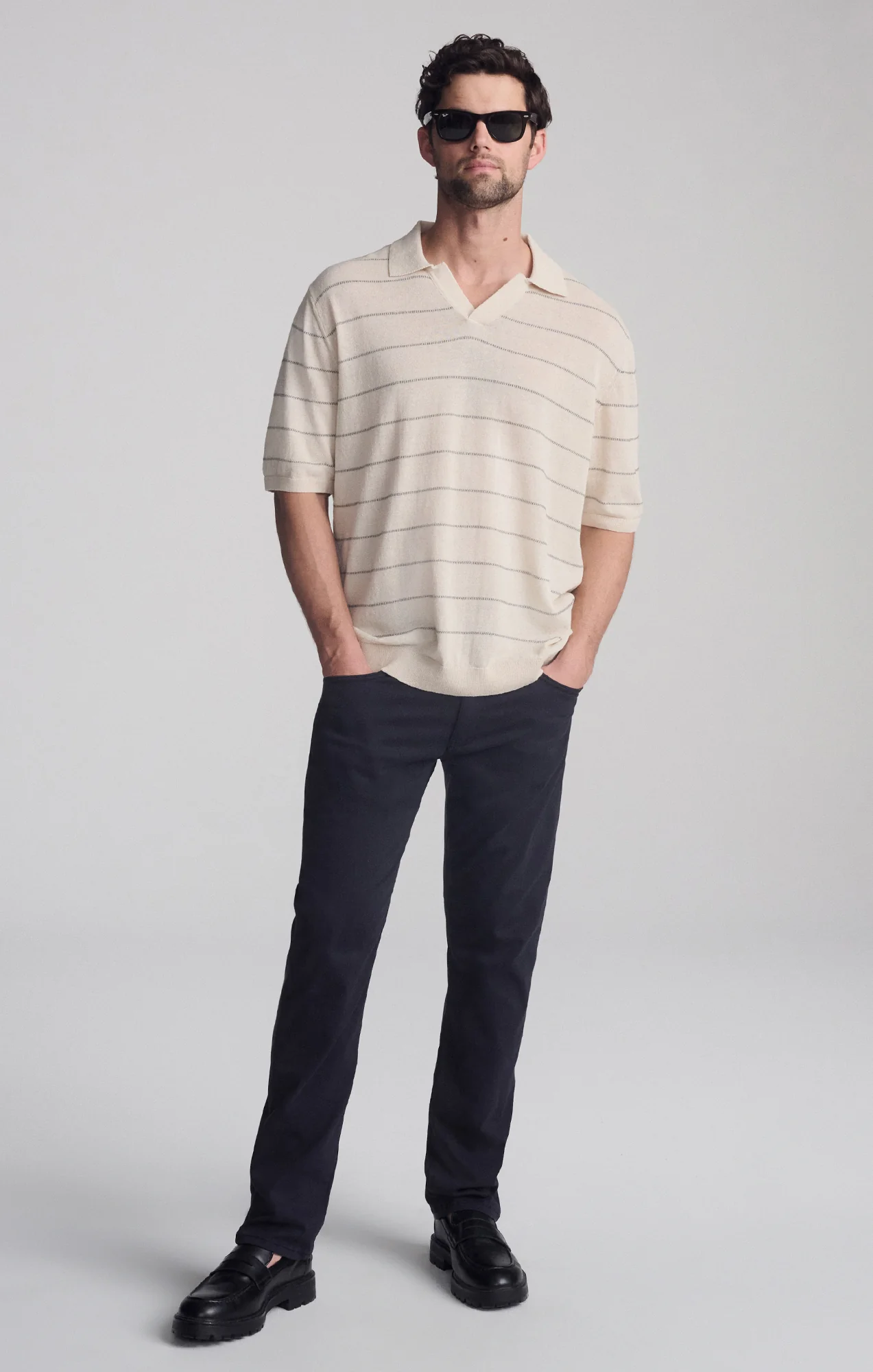 POLO SHORT SLEEVE SWEATER IN ANTIQUE WHITE - Image 6