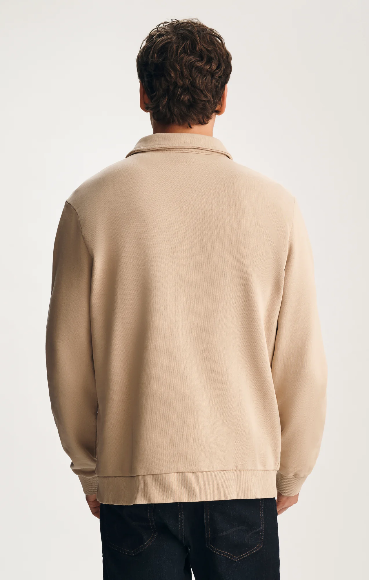 POLO SWEATSHIRT IN FEATHER GREY - Image 3