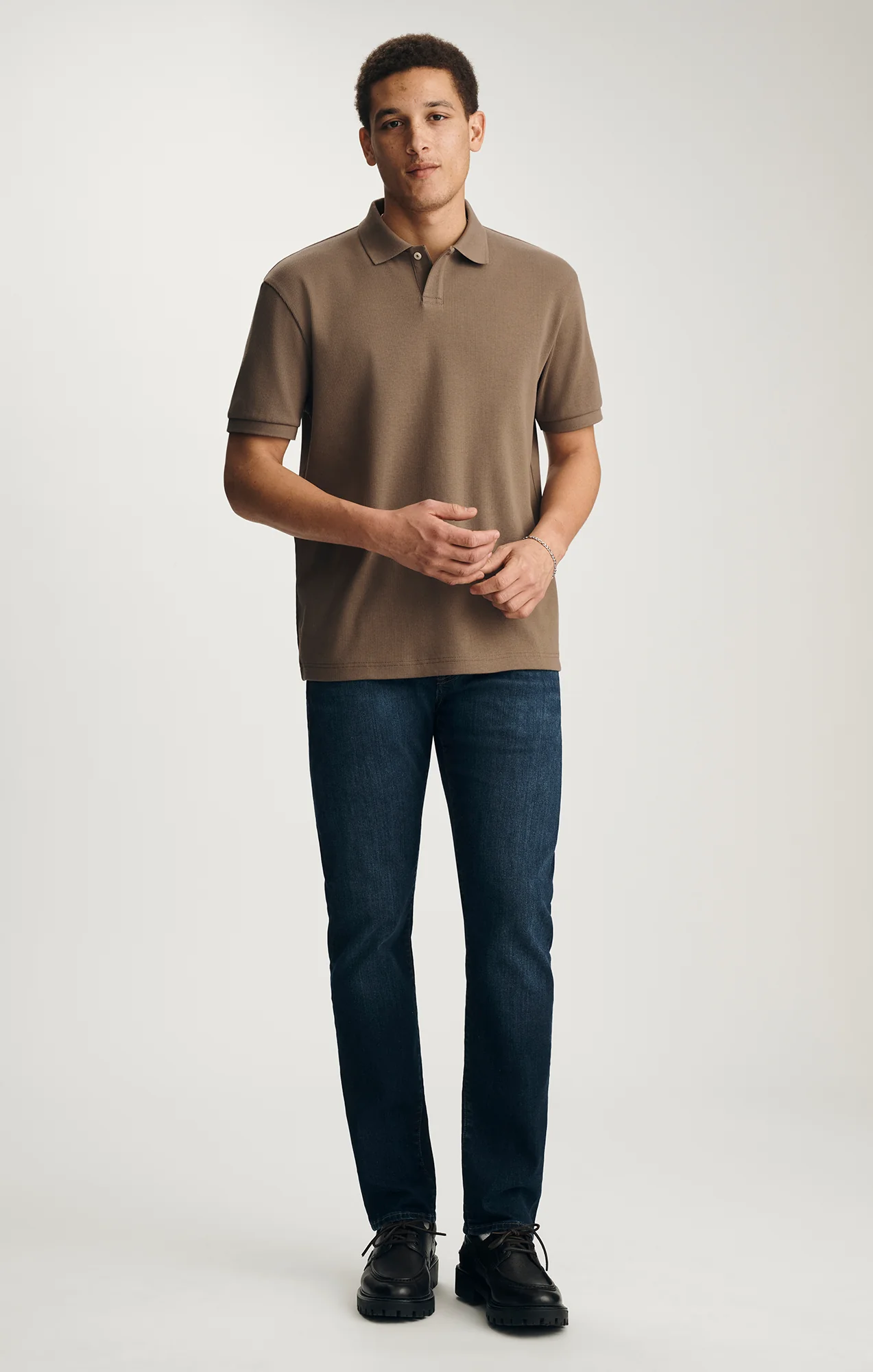 POLO NECK TEE IN MOREL - Image 2