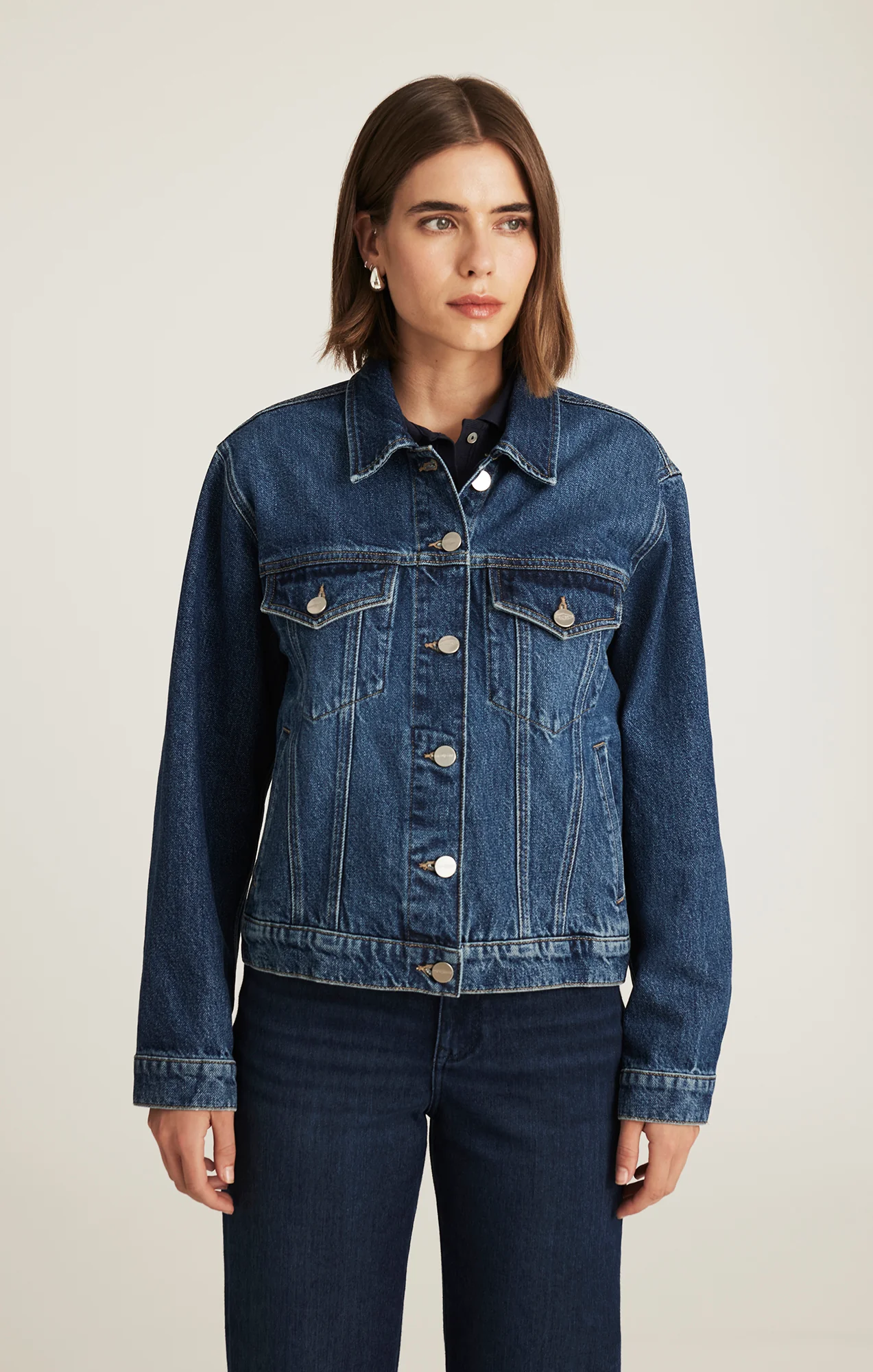 RUBY DENIM JACKET IN DARK BLUE ICON