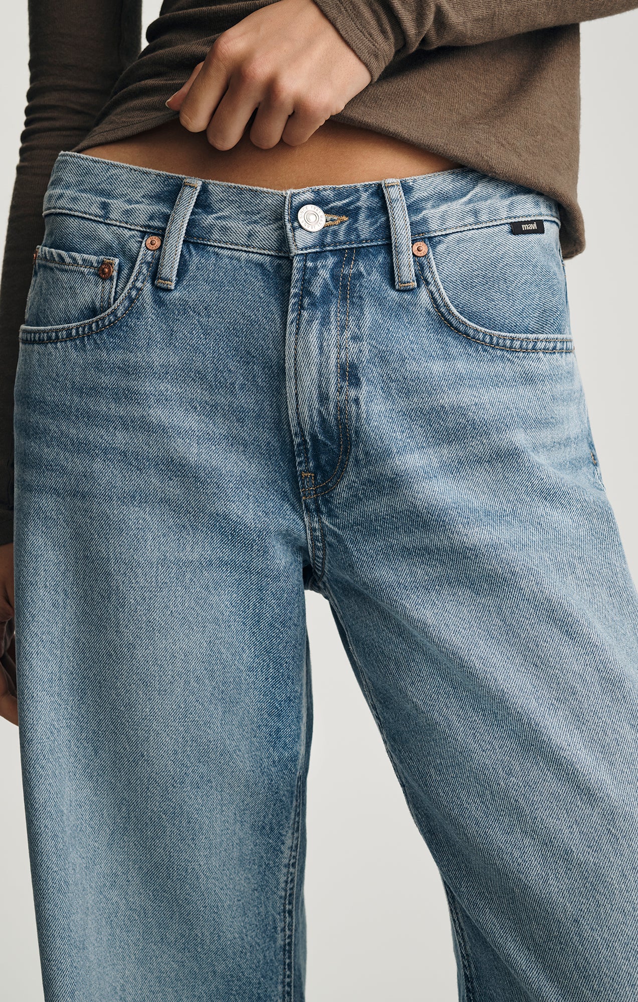 SANDY WIDE LEG IN MID USED CLASSIC DENIM - Image 5