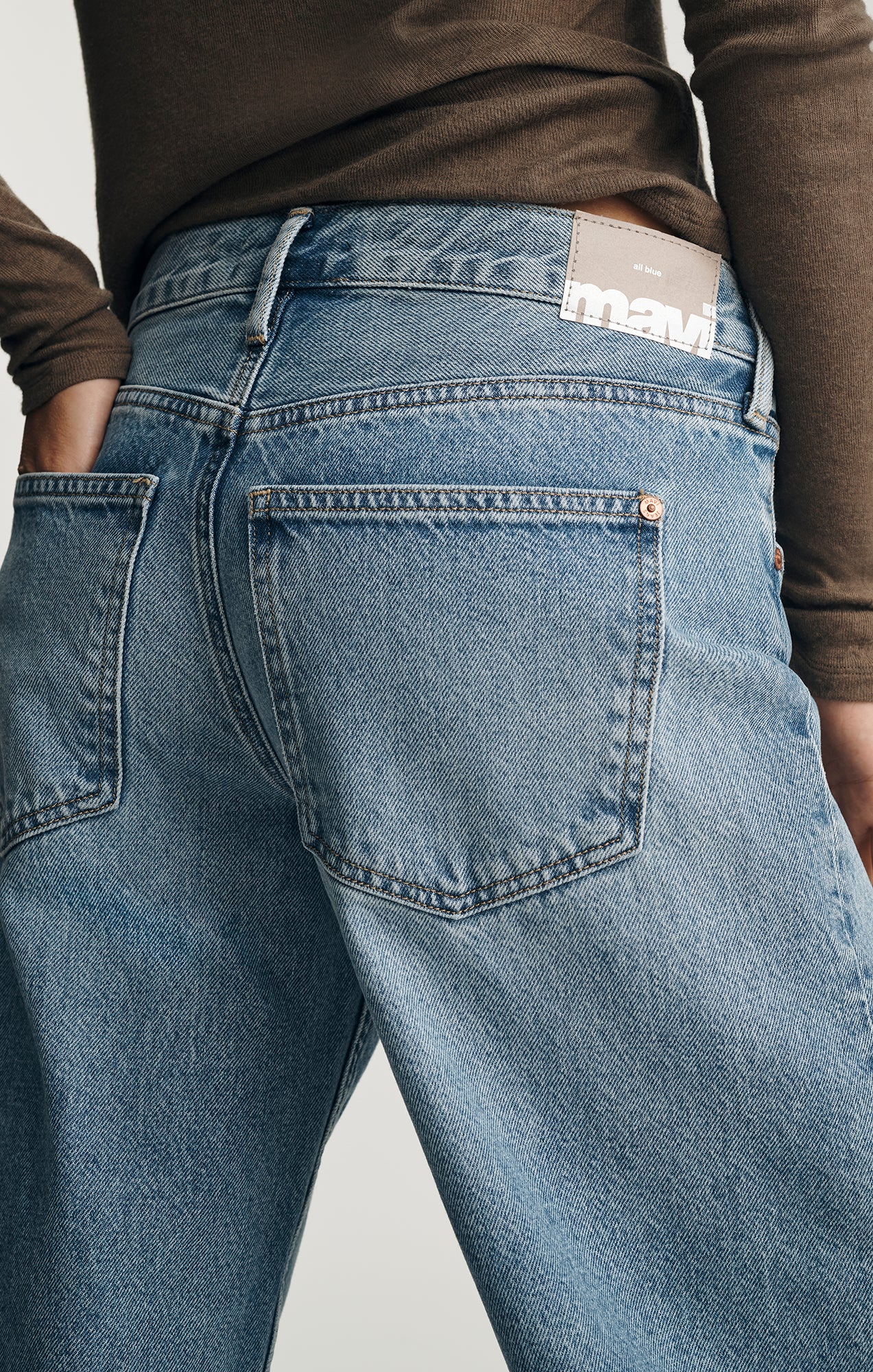 SANDY WIDE LEG IN MID USED CLASSIC DENIM - Image 6