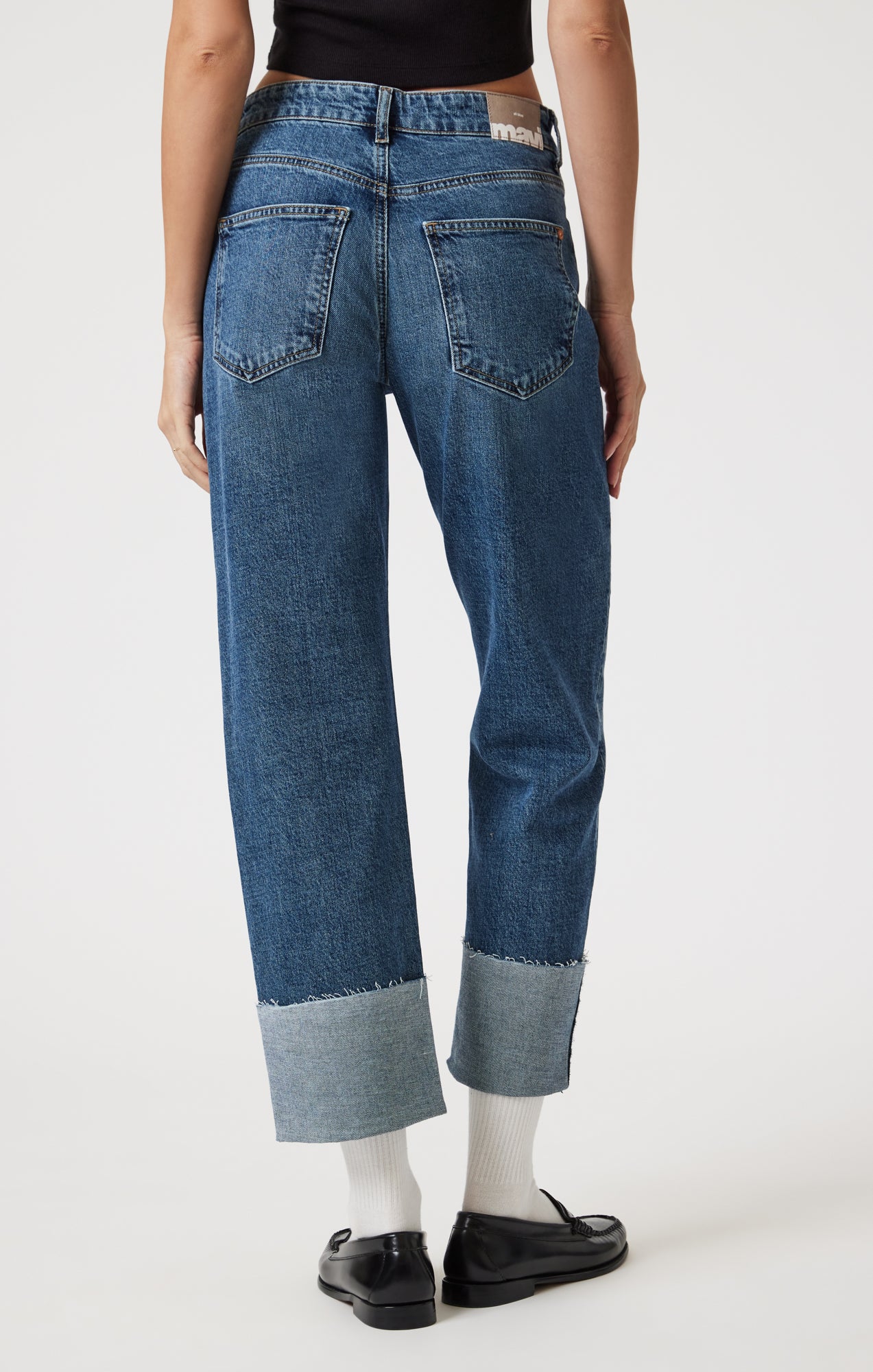 SAVANNAH CUFFED STRAIGHT LEG IN SHADED CLASSIC BLUE - Image 5