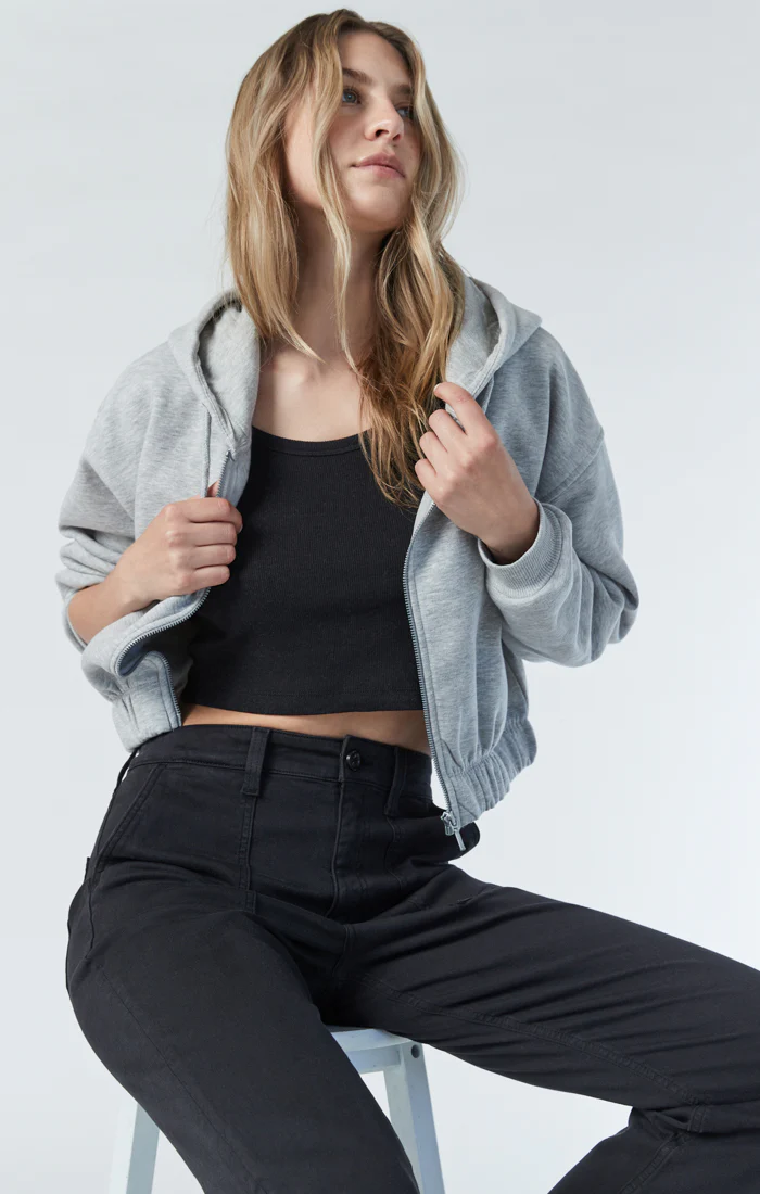 SHELIA FRONT POCKET STRAIGHT IN BLACK BEAUTY TWILL - Image 5