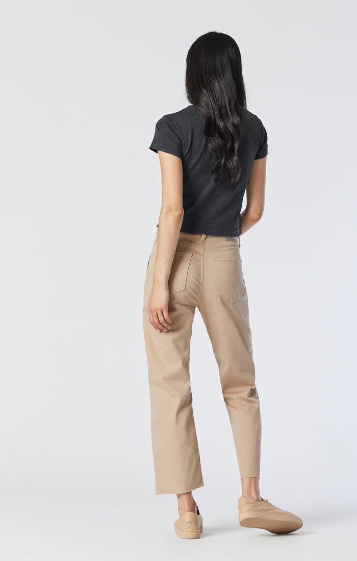 SHELIA FRONT POCKET STRAIGHT PANTS IN SILVER MINK TWILL - Image 4