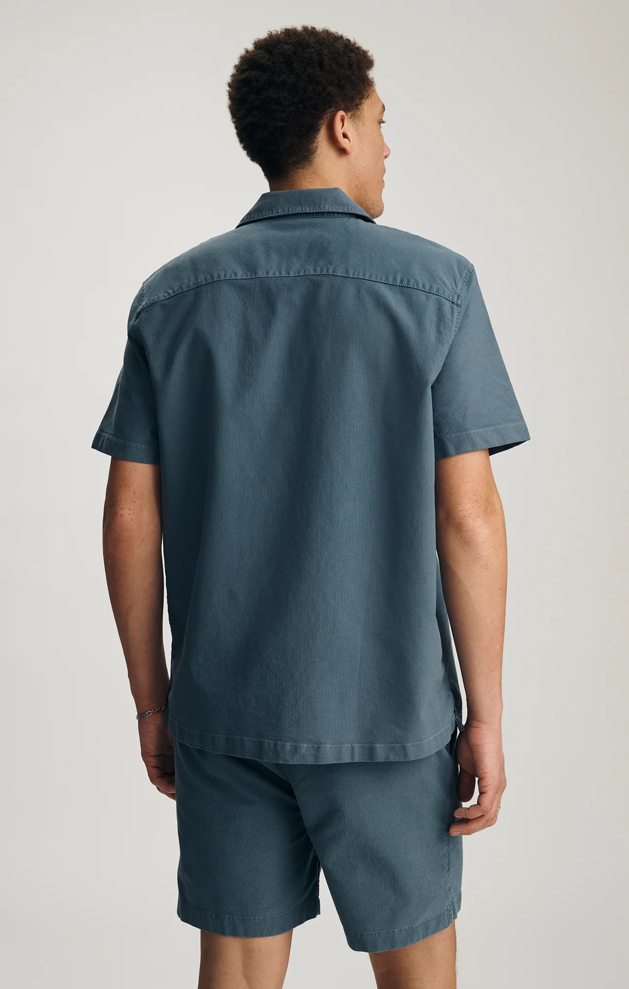 CAMP COLLAR SHORT SLEEVE SHIRT IN FLINT STONE - Image 3