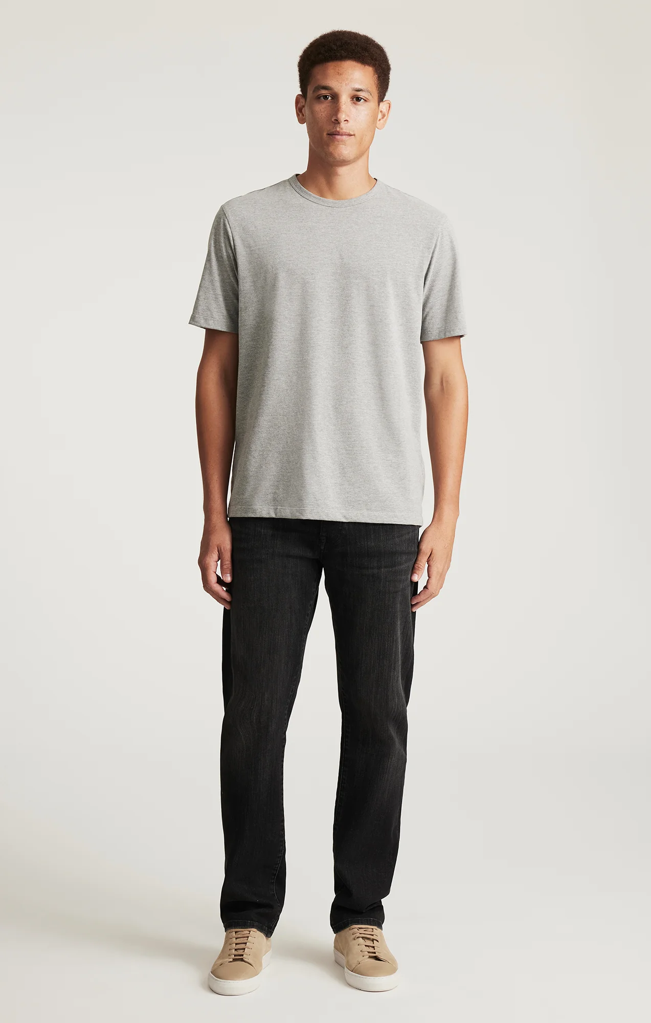 SHORT SLEEVE T-SHIRT IN GREY MELANGE - Image 5