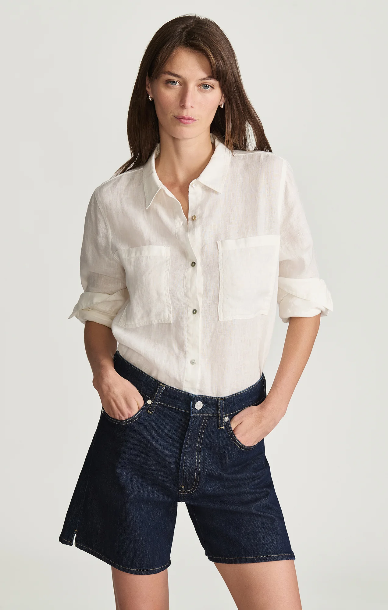 SIENA SHORTS IN RINSE CLASSIC DENIM - Image 3