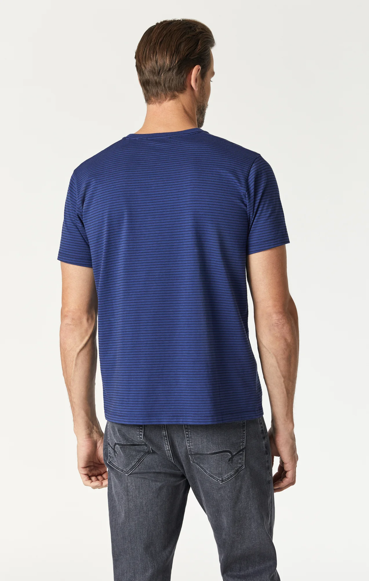 STRIPED T-SHIRT IN TWILIGHT BLUE - Image 3