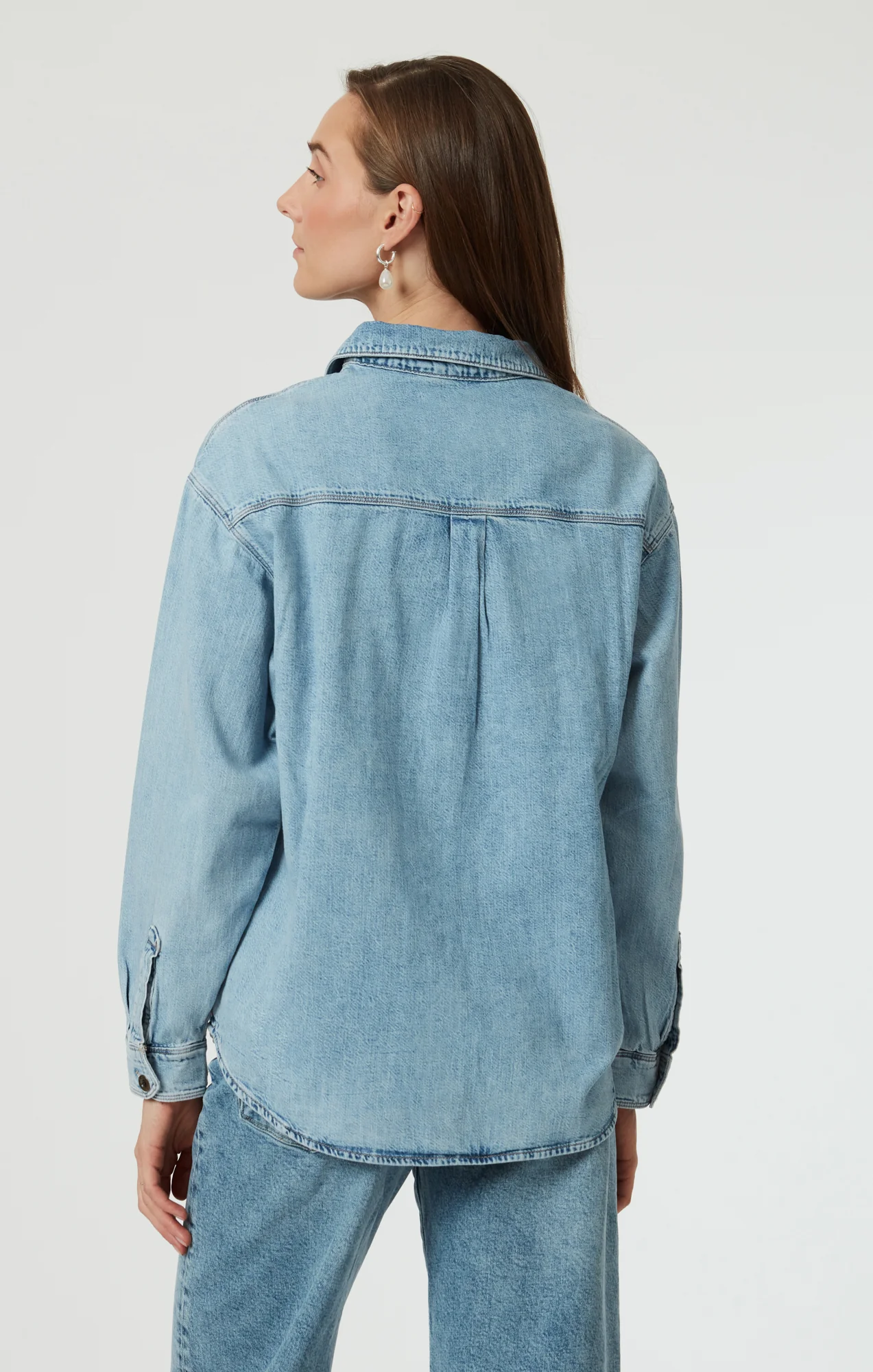 SUSAN DENIM SHIRT IN LIGHT USED DENIM - Image 3