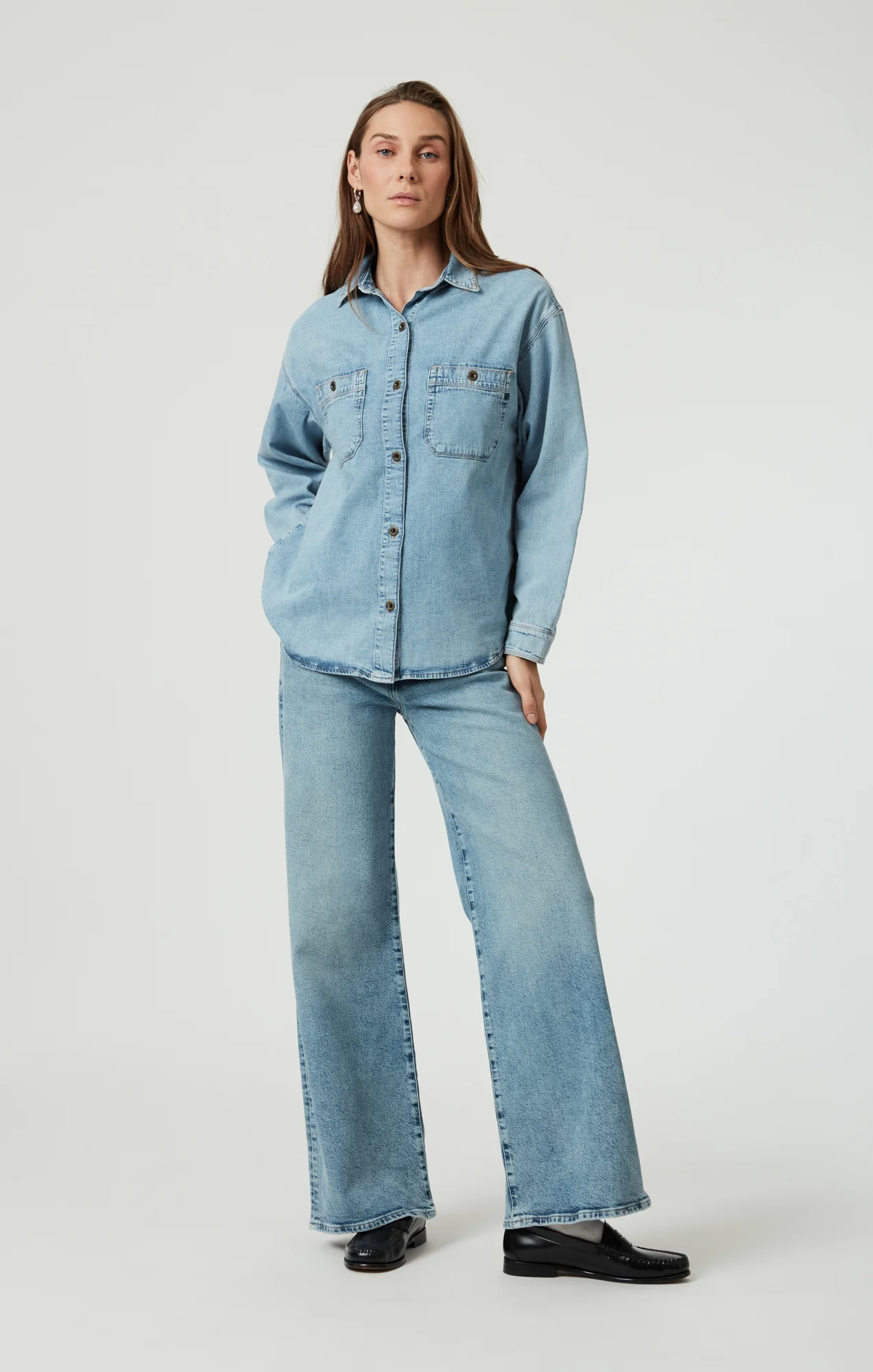 SUSAN DENIM SHIRT IN LIGHT USED DENIM - Image 8
