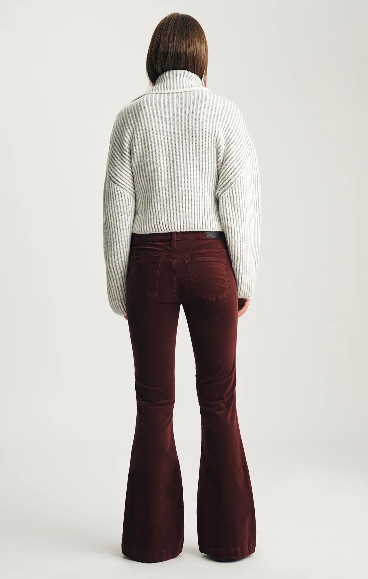 SYDNEY FLARE IN BURGUNDY VELVET - Image 3