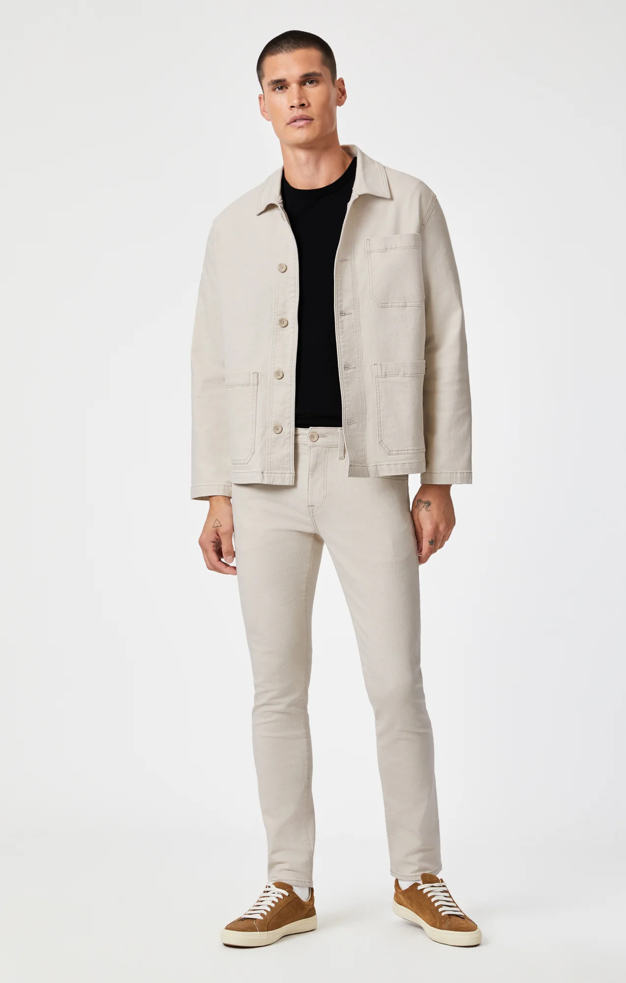VICTOR JACKET IN NATURAL ECRU DENIM - Image 4