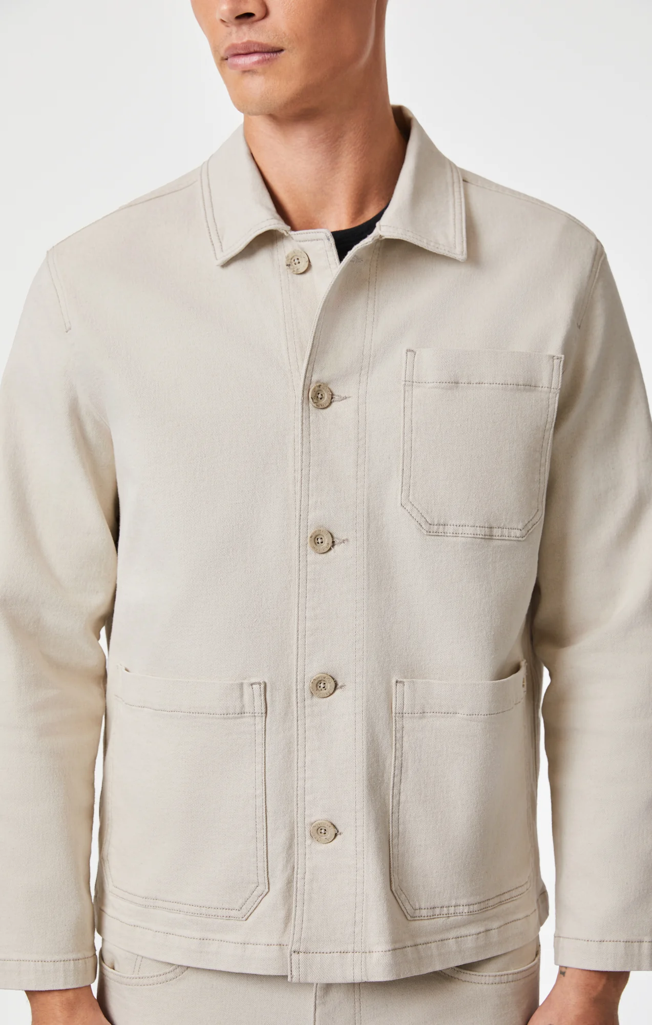 VICTOR JACKET IN NATURAL ECRU DENIM - Image 5